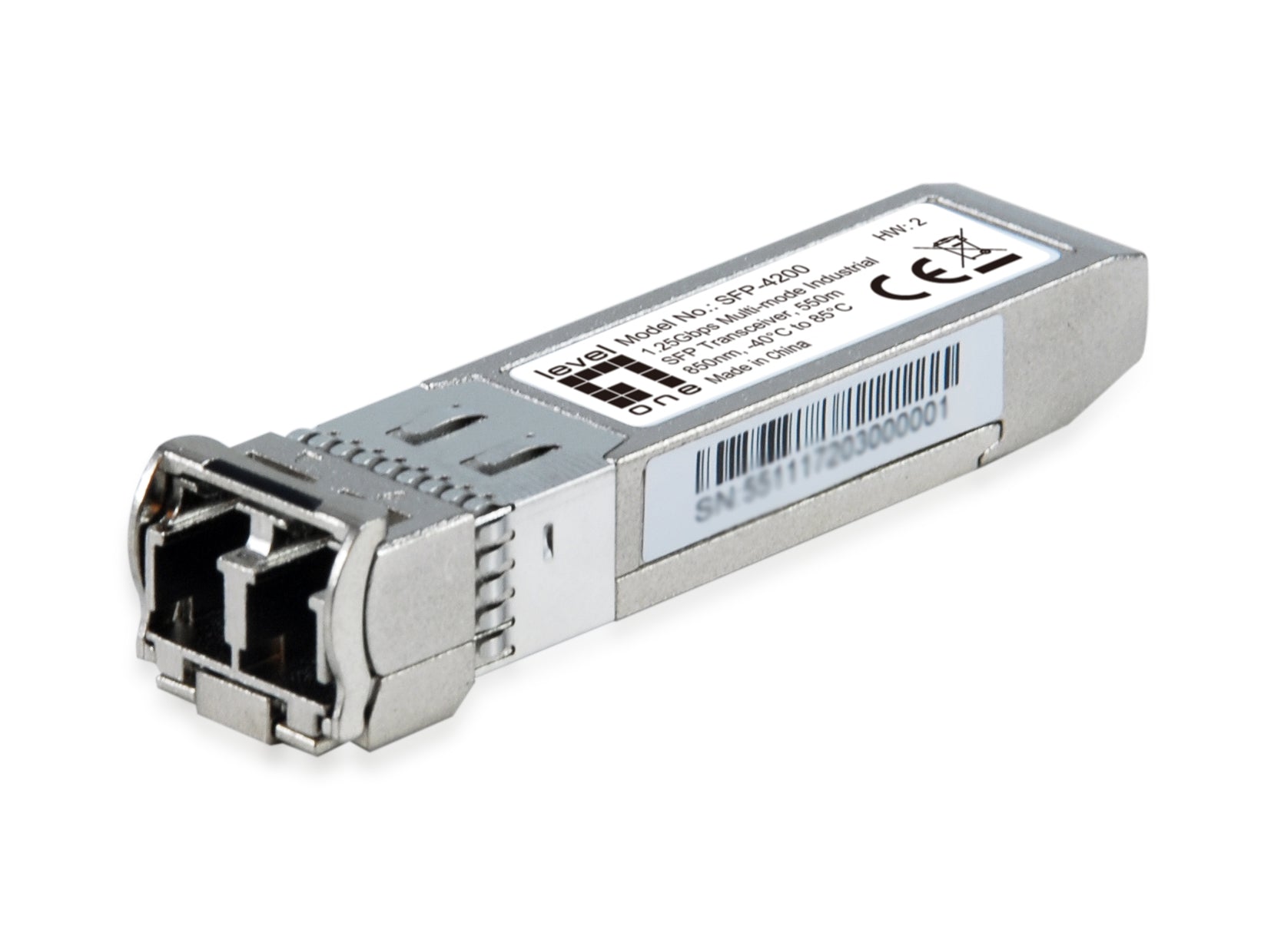  www.electricalstuff.se ElectricalStuff.se   LevelOne SFP-4200 transceiver-moduler för nätverk Fiberoptik 1250 Mbit/s 850 nm 