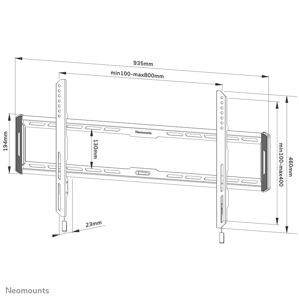  TV-fästen   WL30-550BL18 www.electricalstuff.se ElectricalStuff.se   Neomounts WL30-550BL18 tv-fäste 2,18 m (86") Svart Neom