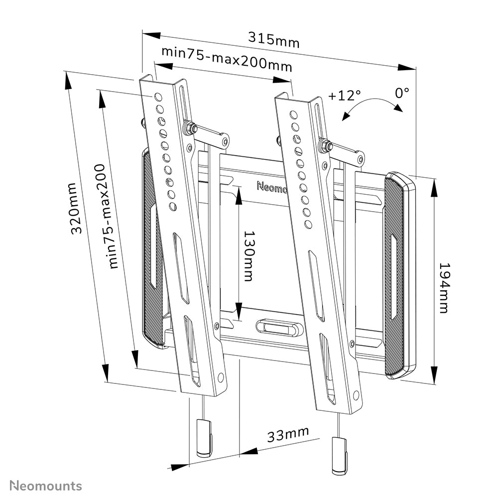  lectricalstuff.se ElectricalStuff.se   Neomounts WL35-550BL12 tv-fäste 165,1 cm (65") Svart Neomounts WL35-550BL12 871737144