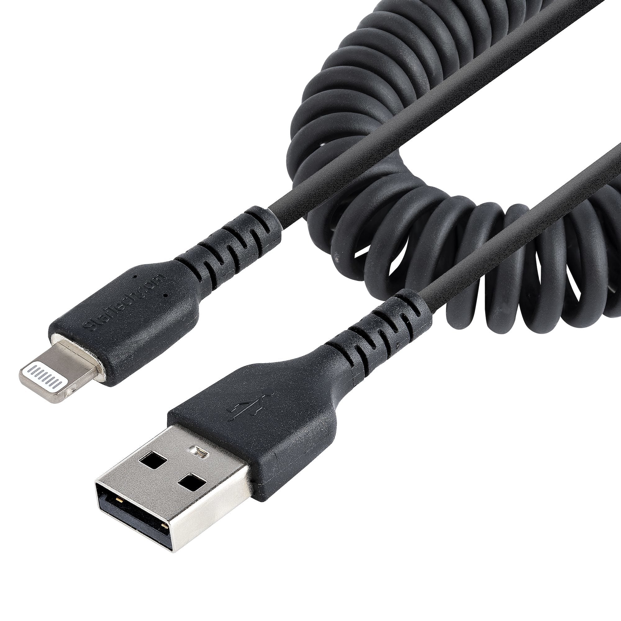  www.electricalstuff.se ElectricalStuff.se   StarTech.com 1 m USB till Lightning-kabel, MFi-certifierad, iPhone-spiralladdark