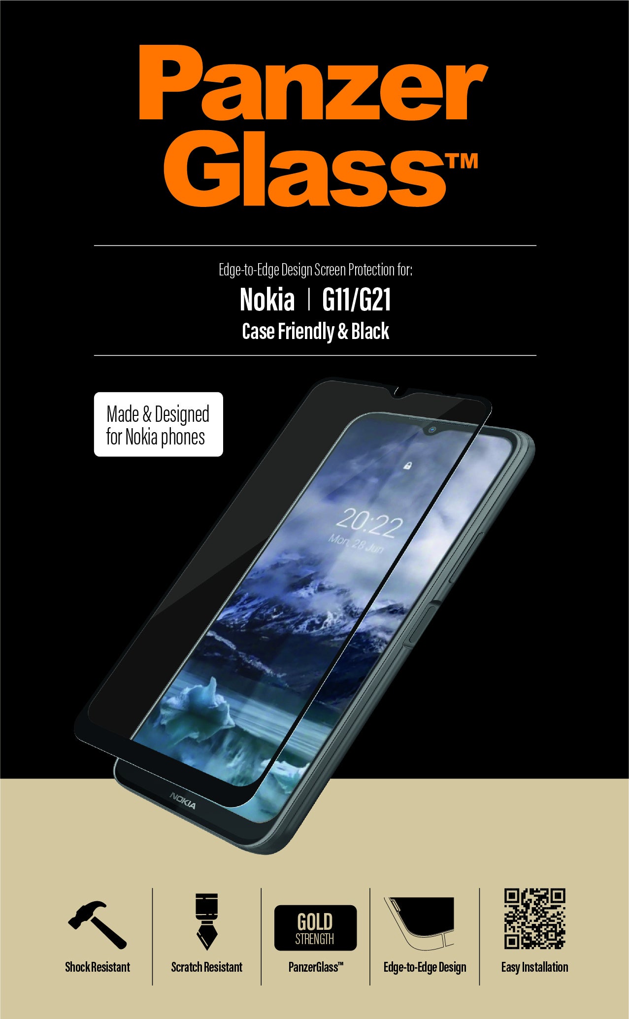  ill mobiltelefon Genomskinligt skärmskydd Nokia 1 styck PanzerGlass 6791 5711724067914 Skärm- och Baksidesskydd till Mobilte