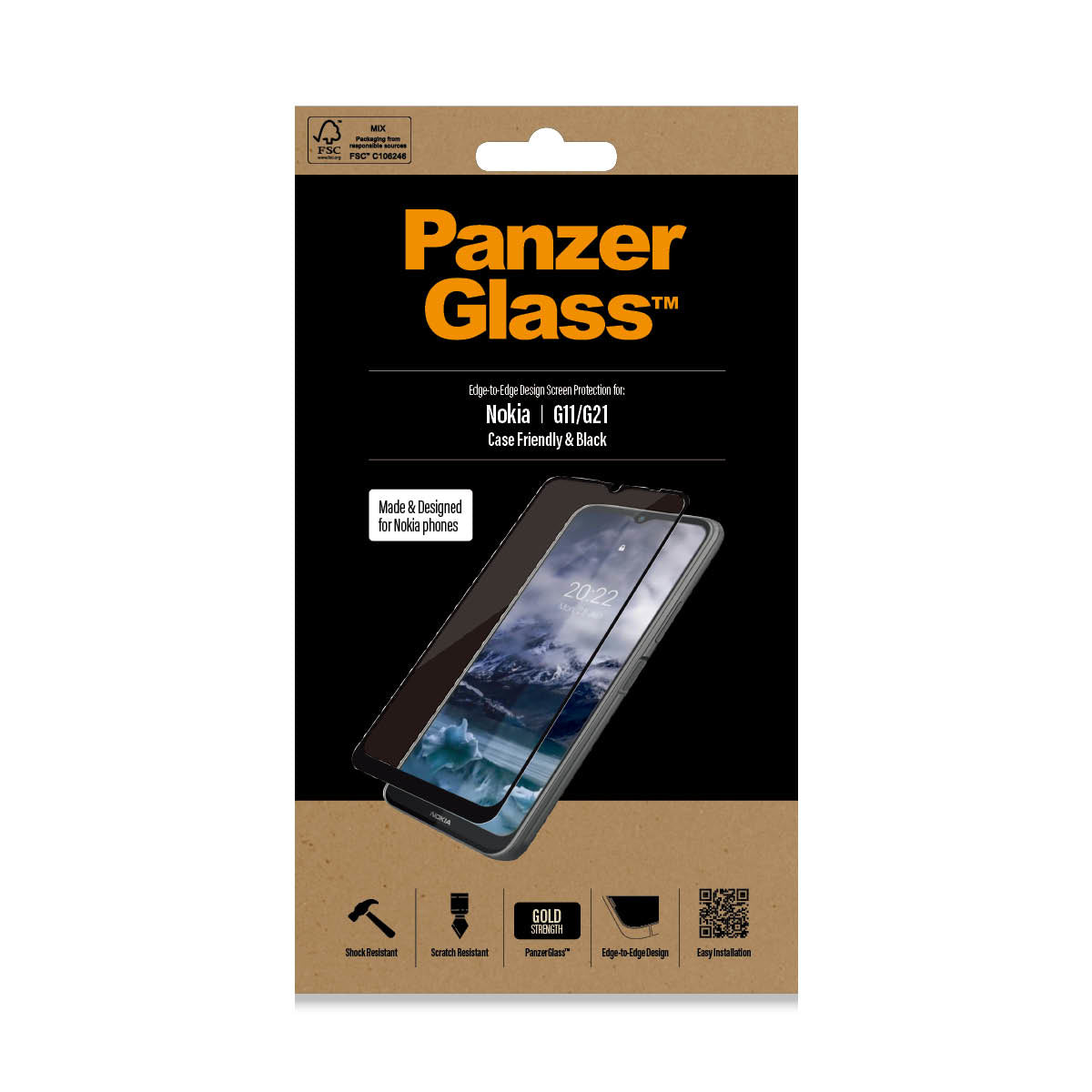  skydd Nokia 1 styck PanzerGlass 6791 5711724067914 Skärm- och Baksidesskydd till Mobiltelefoner   6791 www.electricalstuff.s