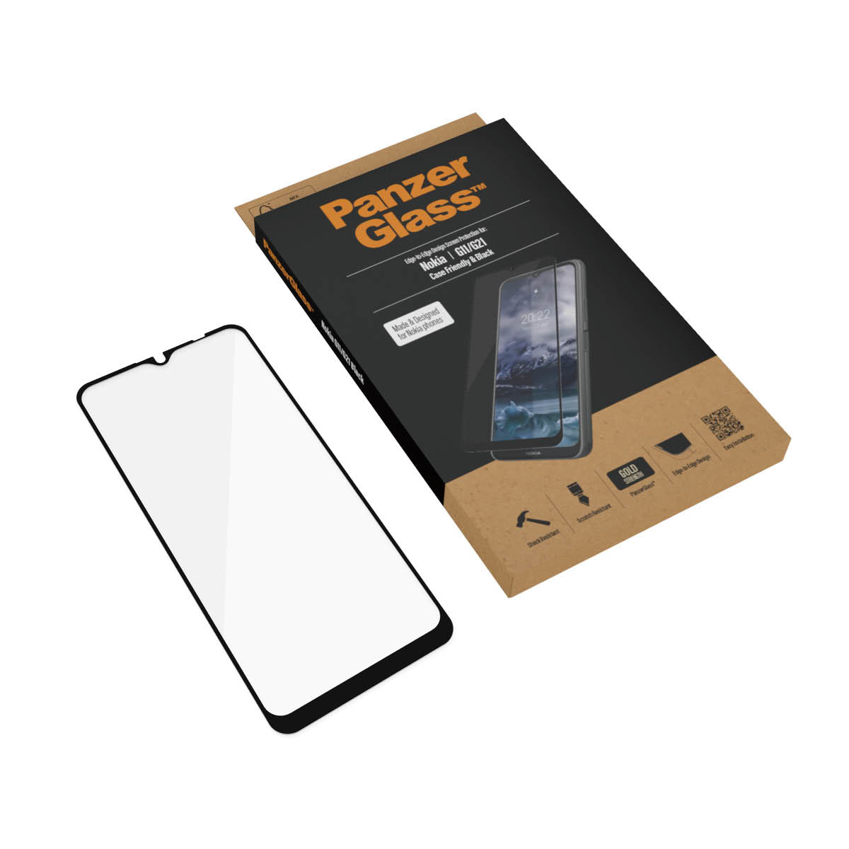   PanzerGlass 6791 skärm- och baksidesskydd till mobiltelefon Genomskinligt skärmskydd Nokia 1 styck PanzerGlass 6791 5711724