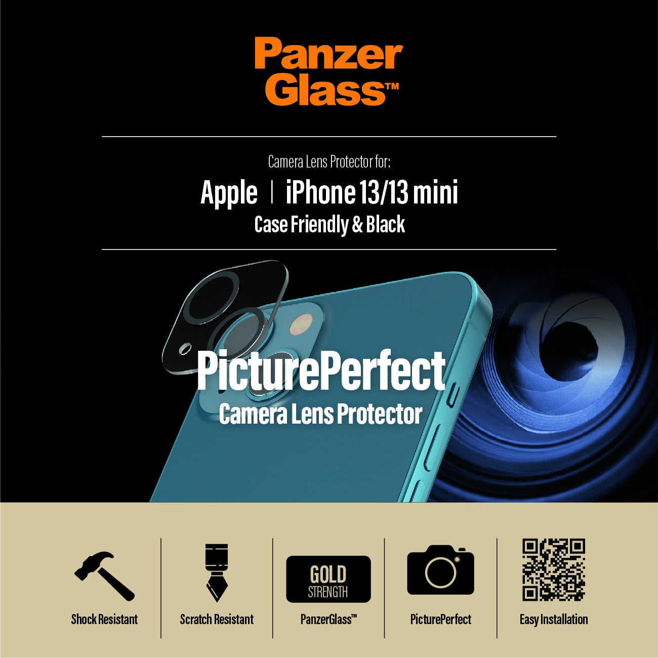  ill mobiltelefon Genomskinligt skärmskydd Apple 1 styck PanzerGlass 0383 5711724003837 Skärm- och Baksidesskydd till Mobilte