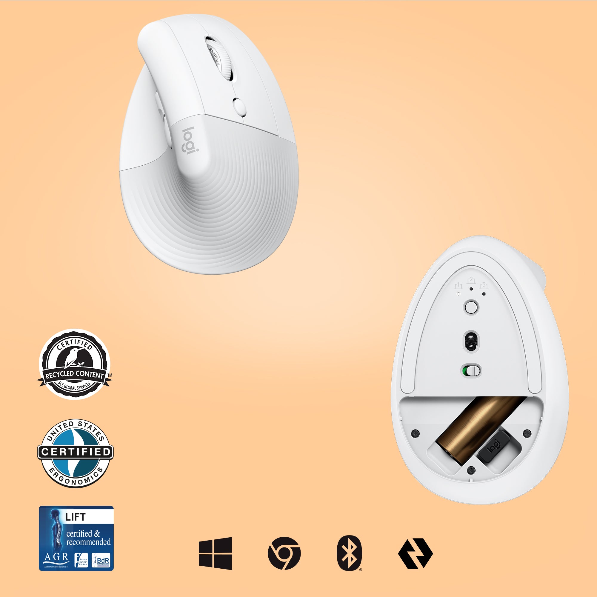  F + Bluetooth Optisk 4000 DPI Logitech 910-006475 5099206099845 Datormöss   Lift www.electricalstuff.se ElectricalStuff.se  