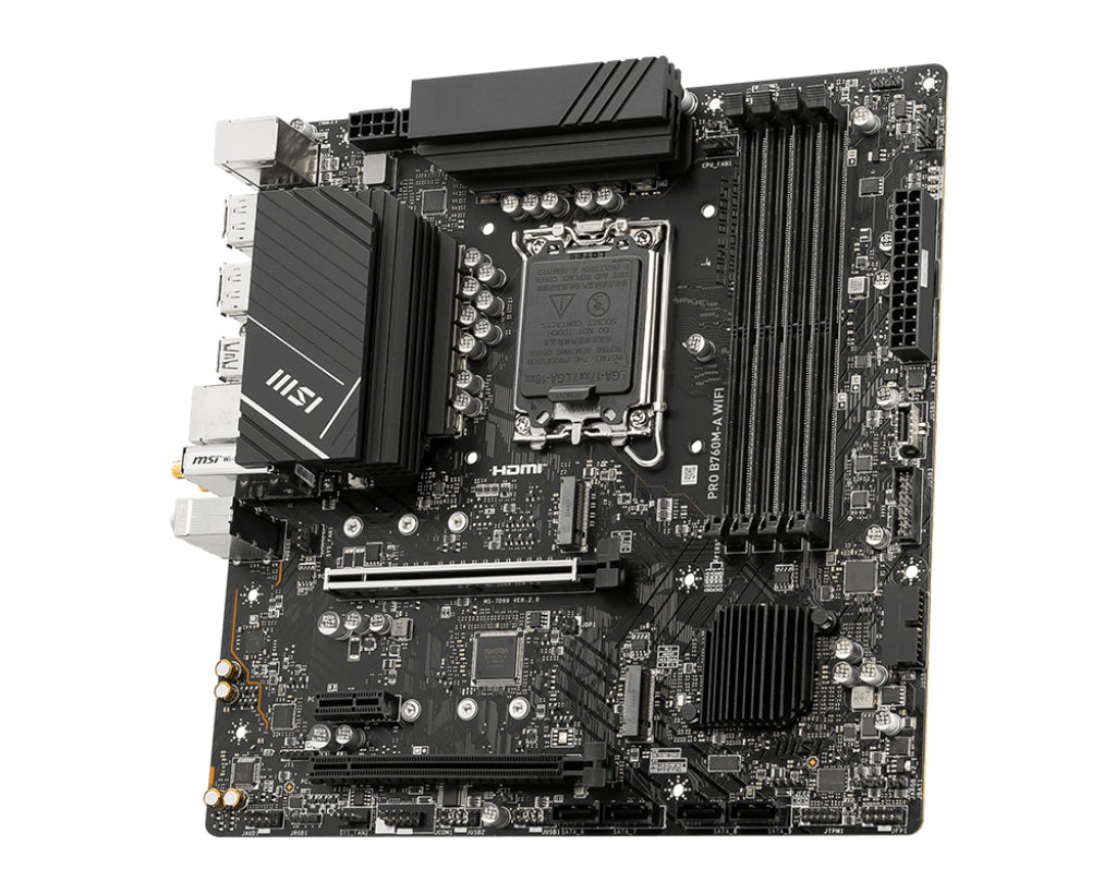  el B760 LGA 1700 micro ATX MSI PRO B760M-A WIFI 4711377059572 Moderkort   PRO B760M-A WIFI www.electricalstuff.se Electrical