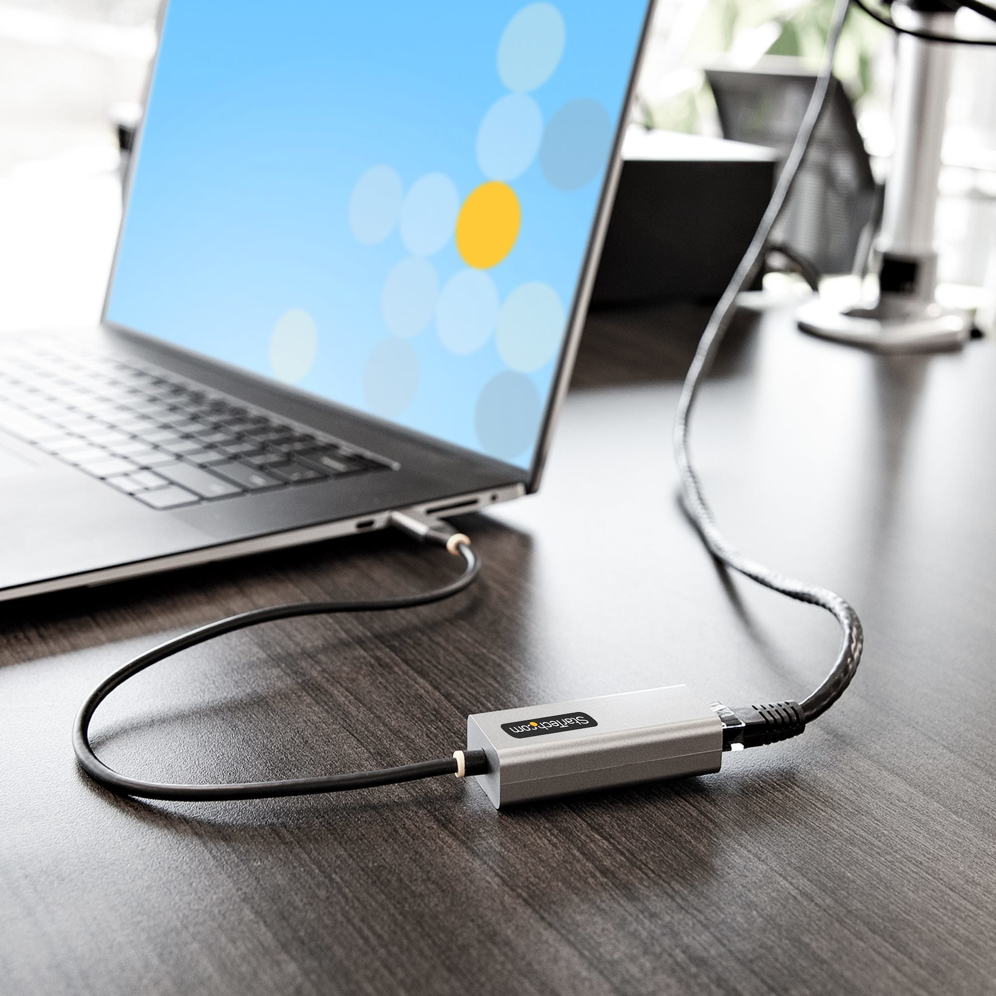  t-adapter, 10/100/1000 Mbps, Gigabit-nätverksadapter med ASIX AX88179A chip, 30 cm kabel, USB-Type C till RJ45 Ethernet-dong
