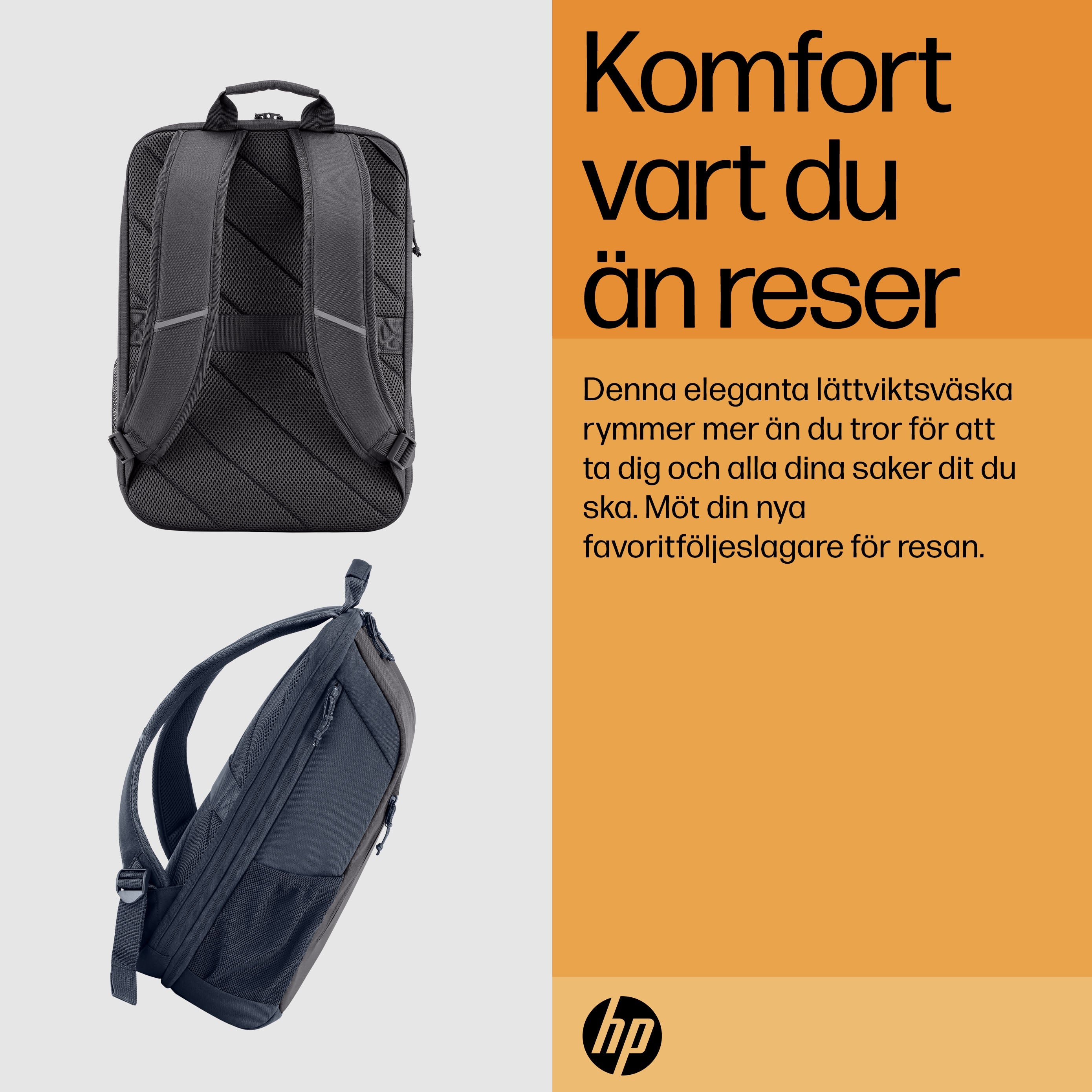  ElectricalStuff.se   HP Travel 18 liter ryggsäck för 15,6 tum bärbar dator i Iron Grey HP 6B8U6AA 0196548661091|196548661091