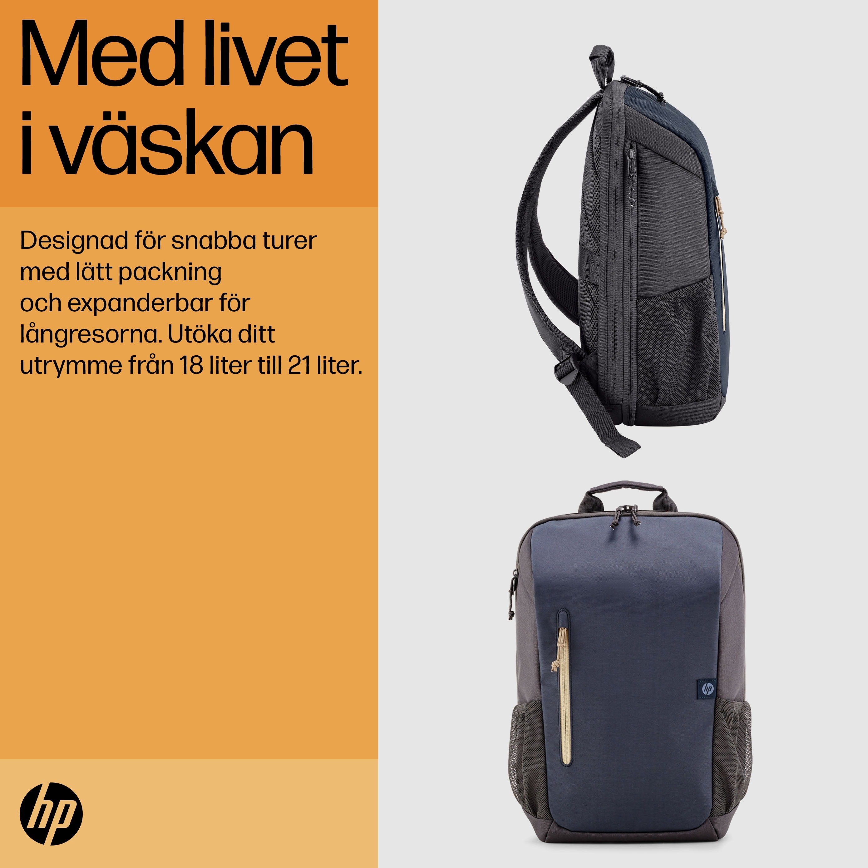  0196548661107|196548661107|4573595784939|4573595784922 Ryggsäckar   Travel 18 liter ryggsäck för 15,6-tums bärbar dator i Bl