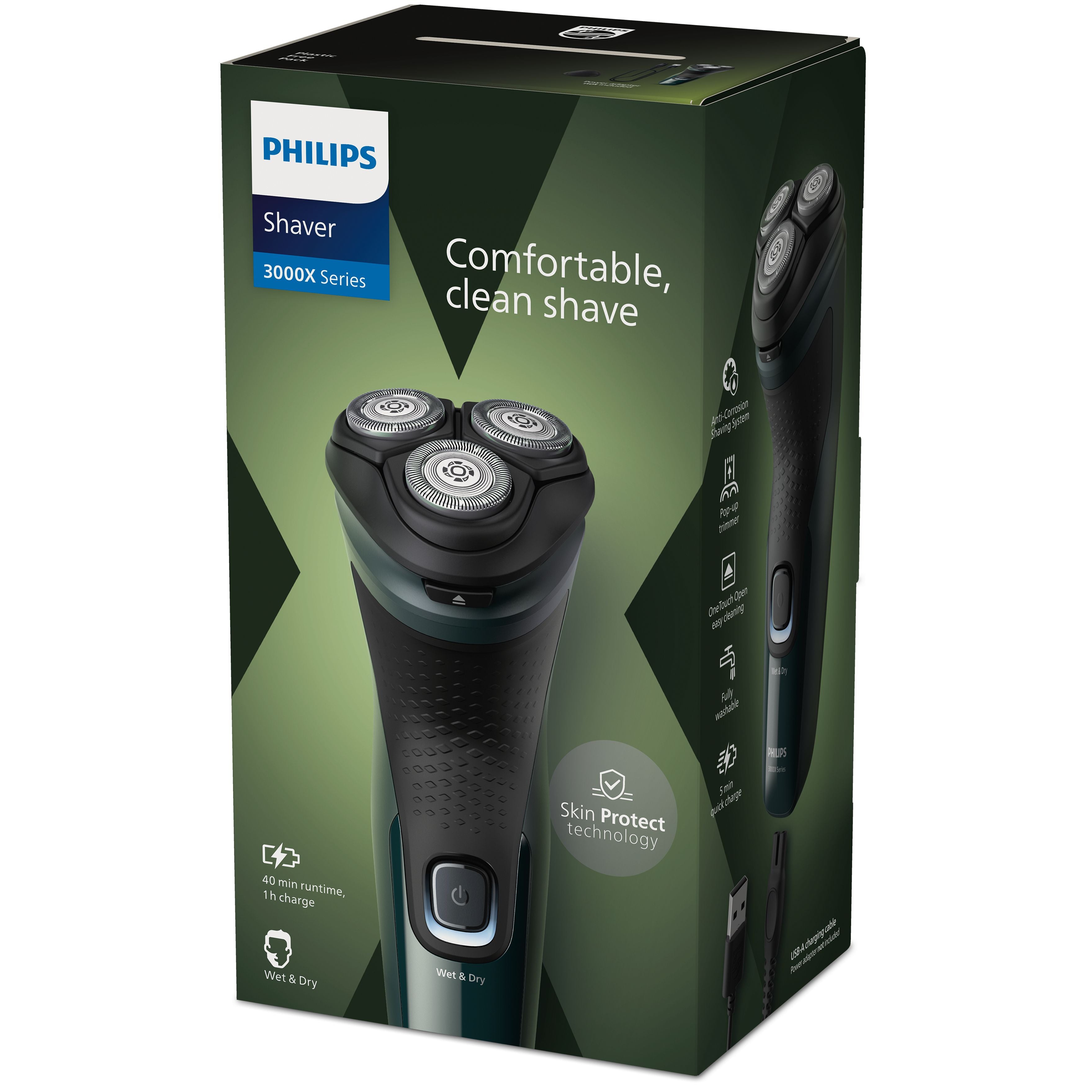  ng Philips X3002/00 8720689025041 Rakapparater För Män   Shaver 3000X Series X3002/00 Elektrisk rakapparat för våt- och torr