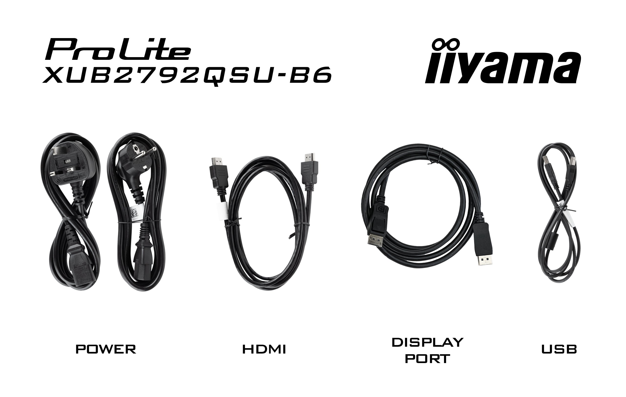  0 pixlar Full HD LED Svart iiyama XUB2792QSU-B6 4948570122615 Platta Pc-Skärmar ProLite  XUB2792QSU-B6 www.electricalstuff.s