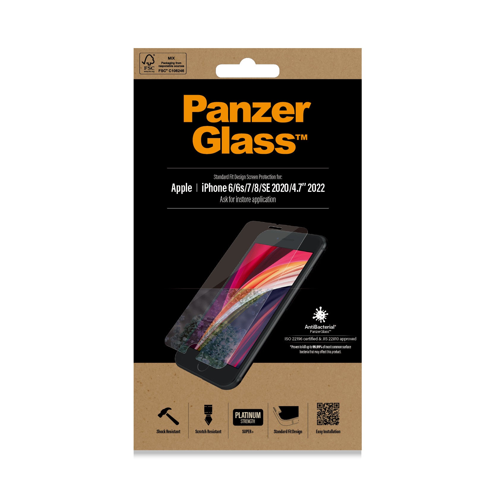  skydd Apple 1 styck PanzerGlass 2684 5711724026843 Skärm- och Baksidesskydd till Mobiltelefoner   2684 www.electricalstuff.s