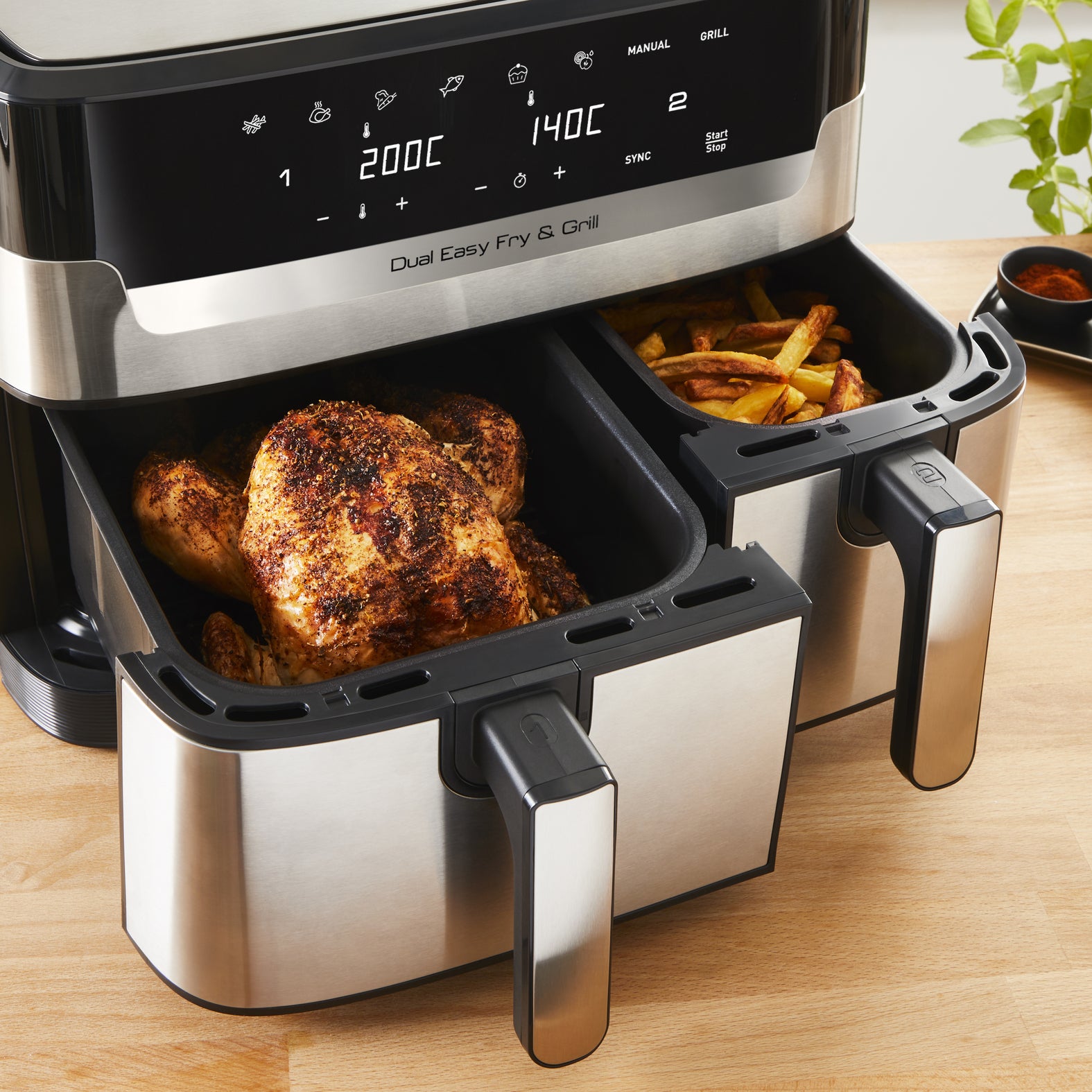   3045380024236 Fritöser Dual Easy Fry & Grill  EY905D www.electricalstuff.se ElectricalStuff.se   Tefal Dual Easy Fry & Gril