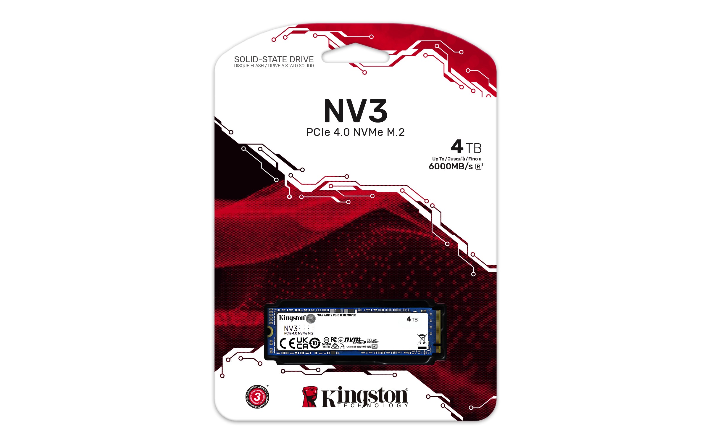  NV3S/4000G 0740617346602|740617346602 SSD-Hårddisk   NV3 www.electricalstuff.se ElectricalStuff.se   Kingston Technology NV3