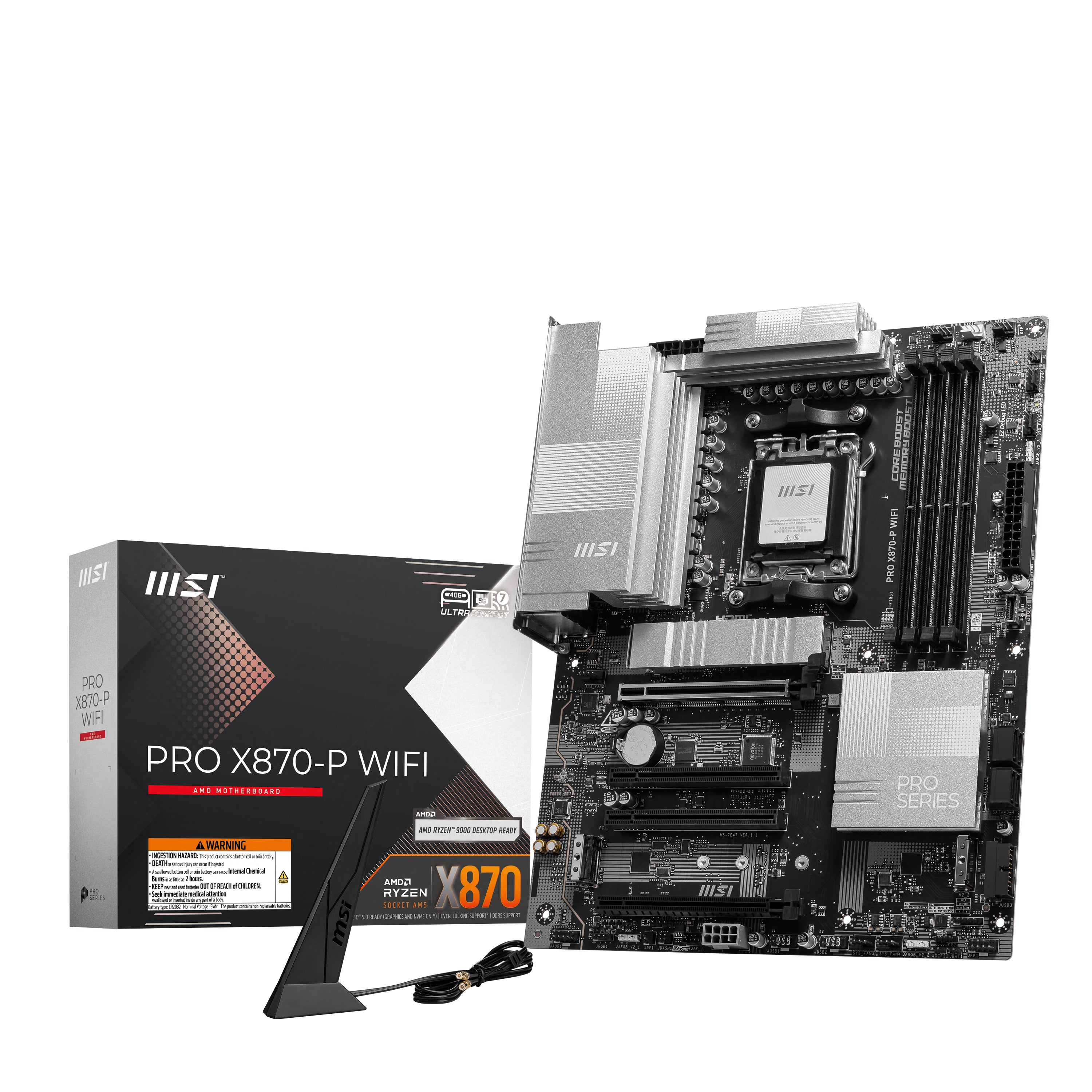  rt   PRO X870-P WIFI www.electricalstuff.se ElectricalStuff.se   MSI PRO X870-P WIFI moderkort AMD X870 AM5-sockel ATX MSI P
