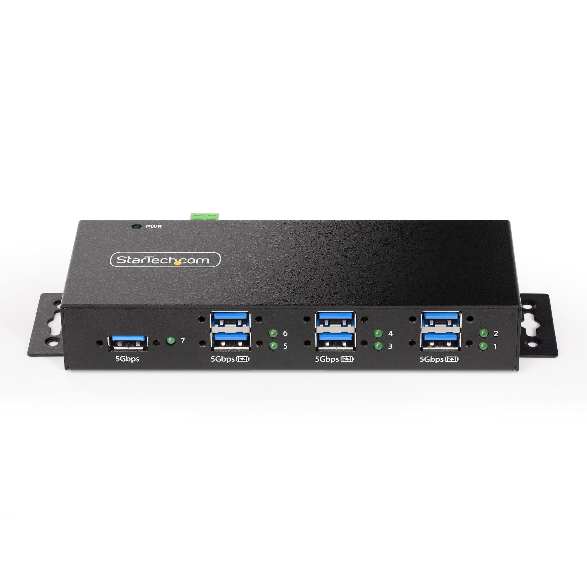  M-USB-A-HUB 0065030898195|065030898195 Gränssnittshubbar   Hanterad USB-hubb med 7 portar och 7x USB-A, robust industrihölje