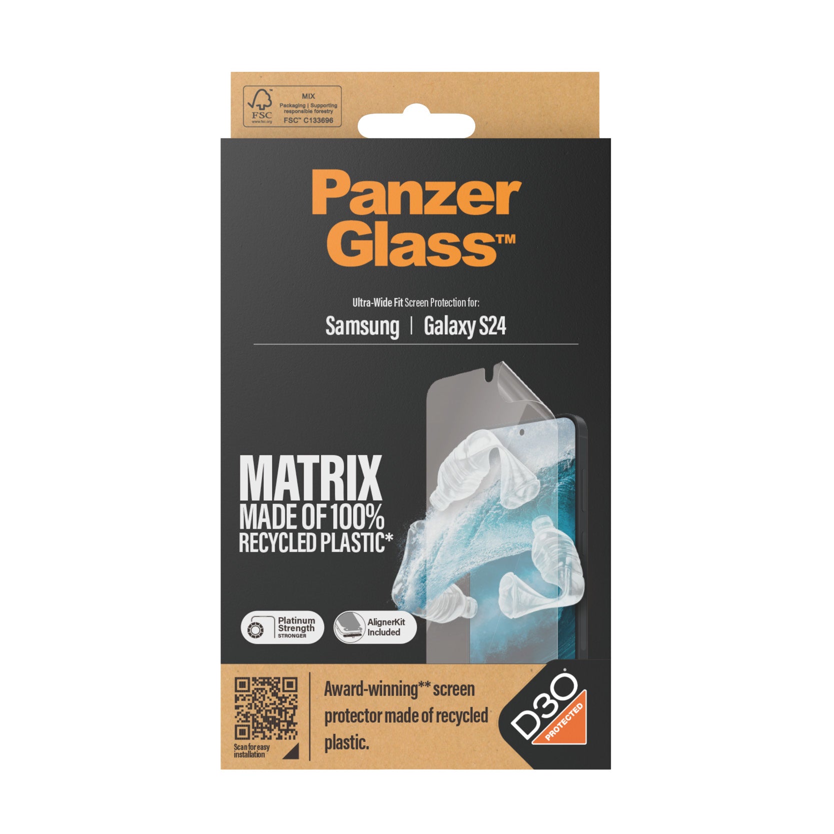  stuff.se ElectricalStuff.se   PanzerGlass Ultra Wide Fit D3O PET-Folie Genomskinligt skärmskydd Samsung 1 styck PanzerGlass 