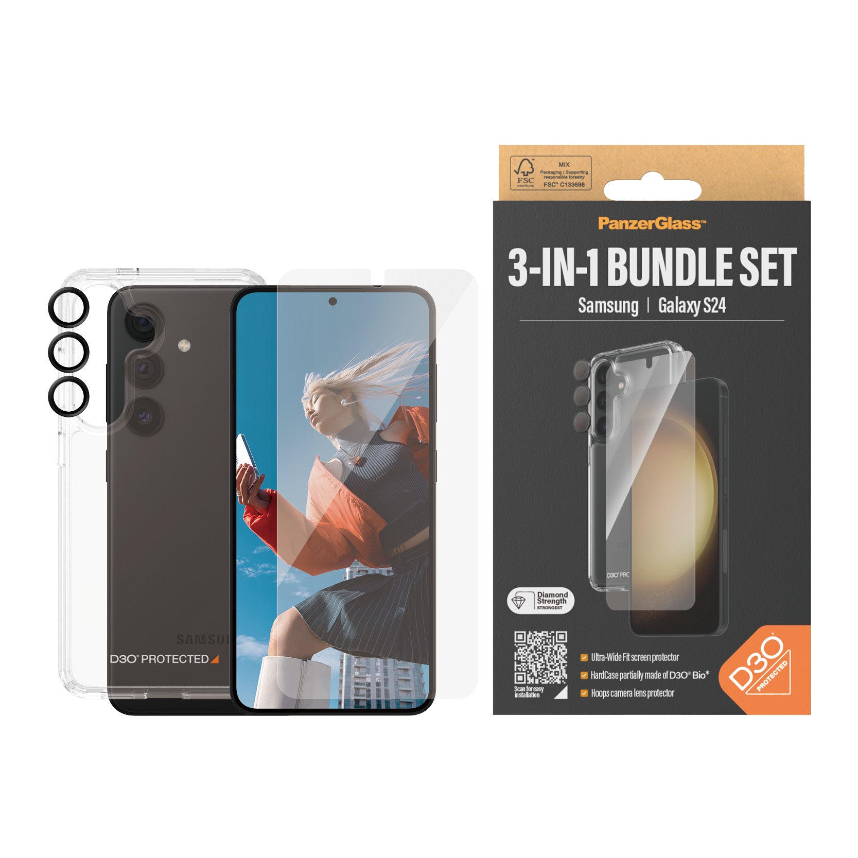  yck PanzerGlass B1210+7350 5711724212109 Skärm- och Baksidesskydd till Mobiltelefoner   3-in-1 Bundle Glas, Case, Cam www.el