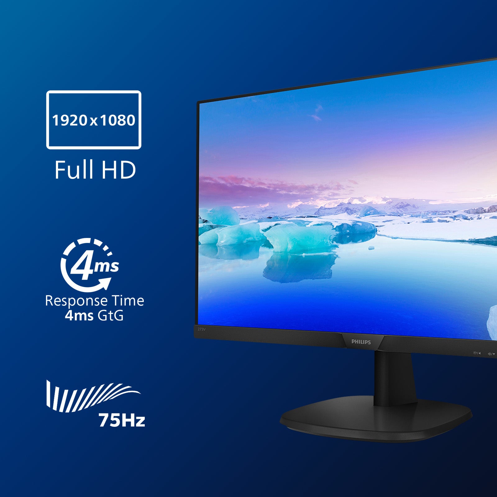   Philips V Line LCD-skärm med Full HD 273V7QJAB/00 Philips 273V7QJAB/00 8712581745905|5054444327815 Platta Pc-Skärmar V Line