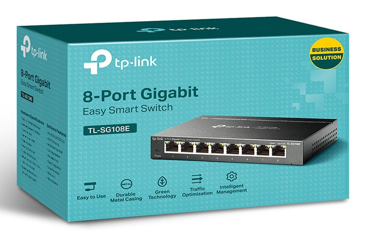  witchar hanterad L2 Gigabit Ethernet (10/100/1000) Svart TP-Link TL-SG108E  Nätverksswitchar   TL-SG108E www.electricalstuff