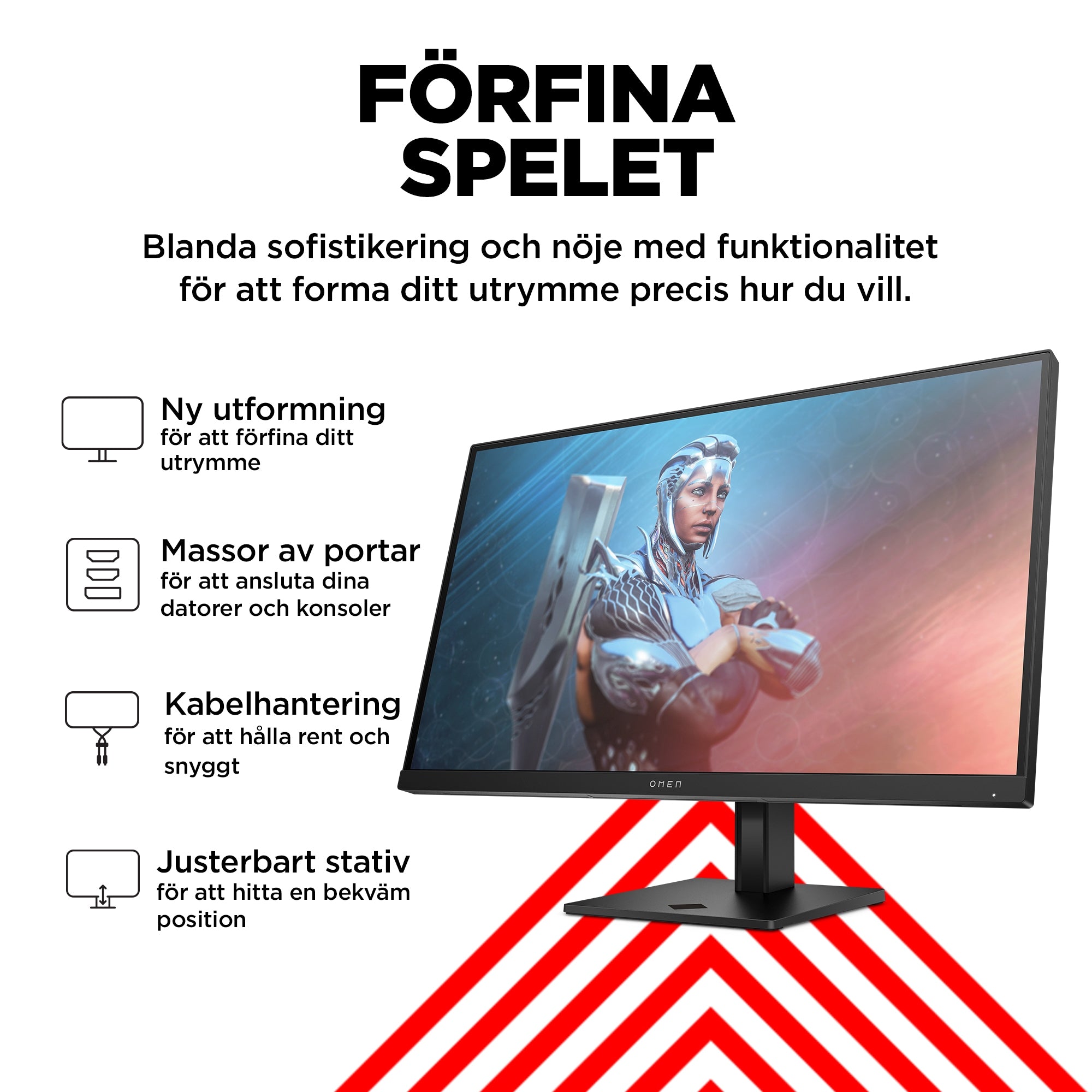  kärm – OMEN 27 HP 780F9AA#ABB 0197029614865|197029614865 Platta Pc-Skärmar OMEN by HP  OMEN 27 tum FHD 165 Hz Gaming-skärm –