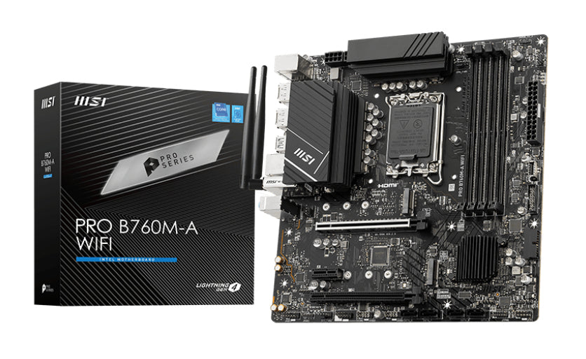  www.electricalstuff.se ElectricalStuff.se   MSI PRO B760M-A WIFI moderkort Intel B760 LGA 1700 micro ATX MSI PRO B760M-A WIF