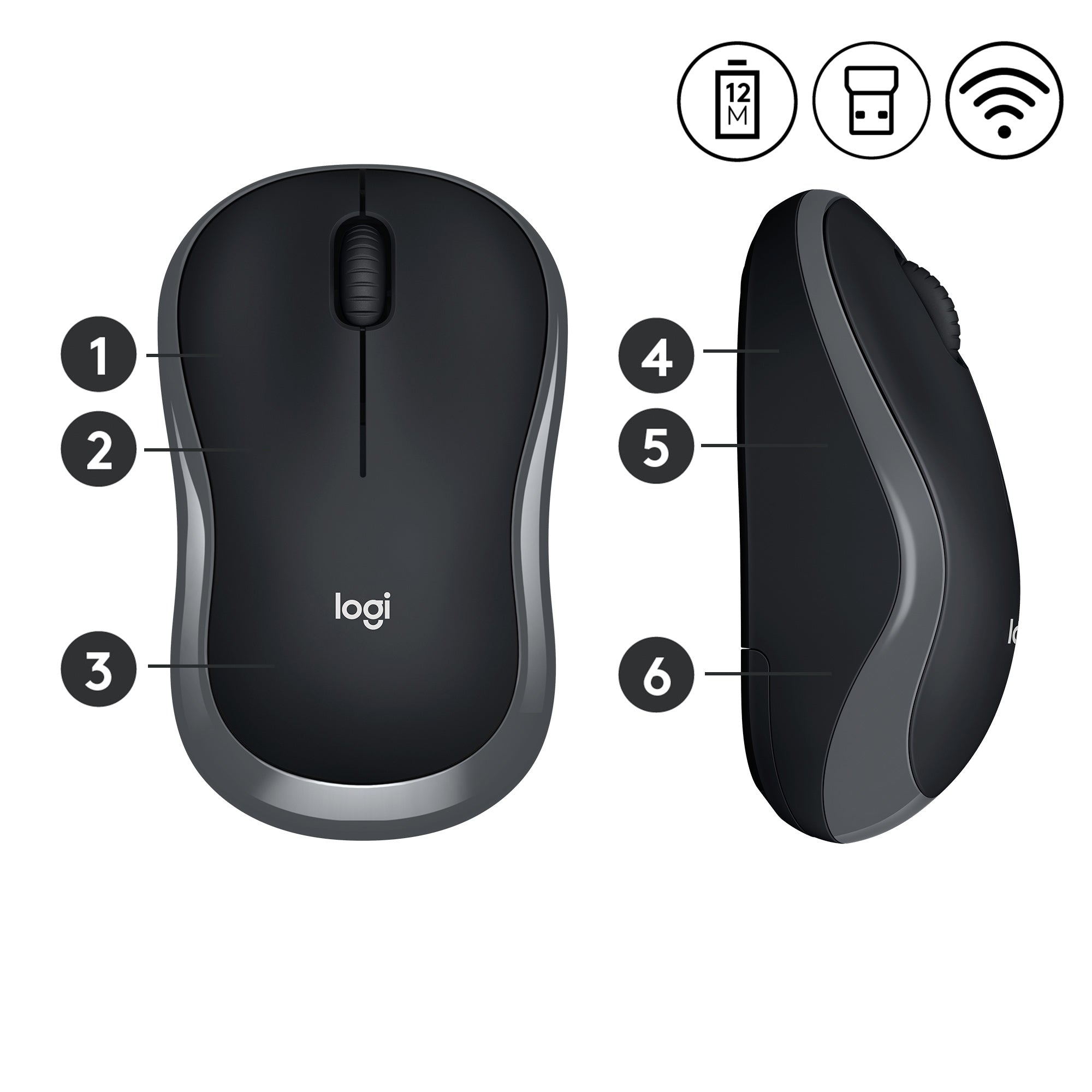  ss Kontor Ambidextrous RF Trådlös Optisk 1000 DPI Logitech 910-002238 5099206027282|4052921375473|4055895423904|505448435876