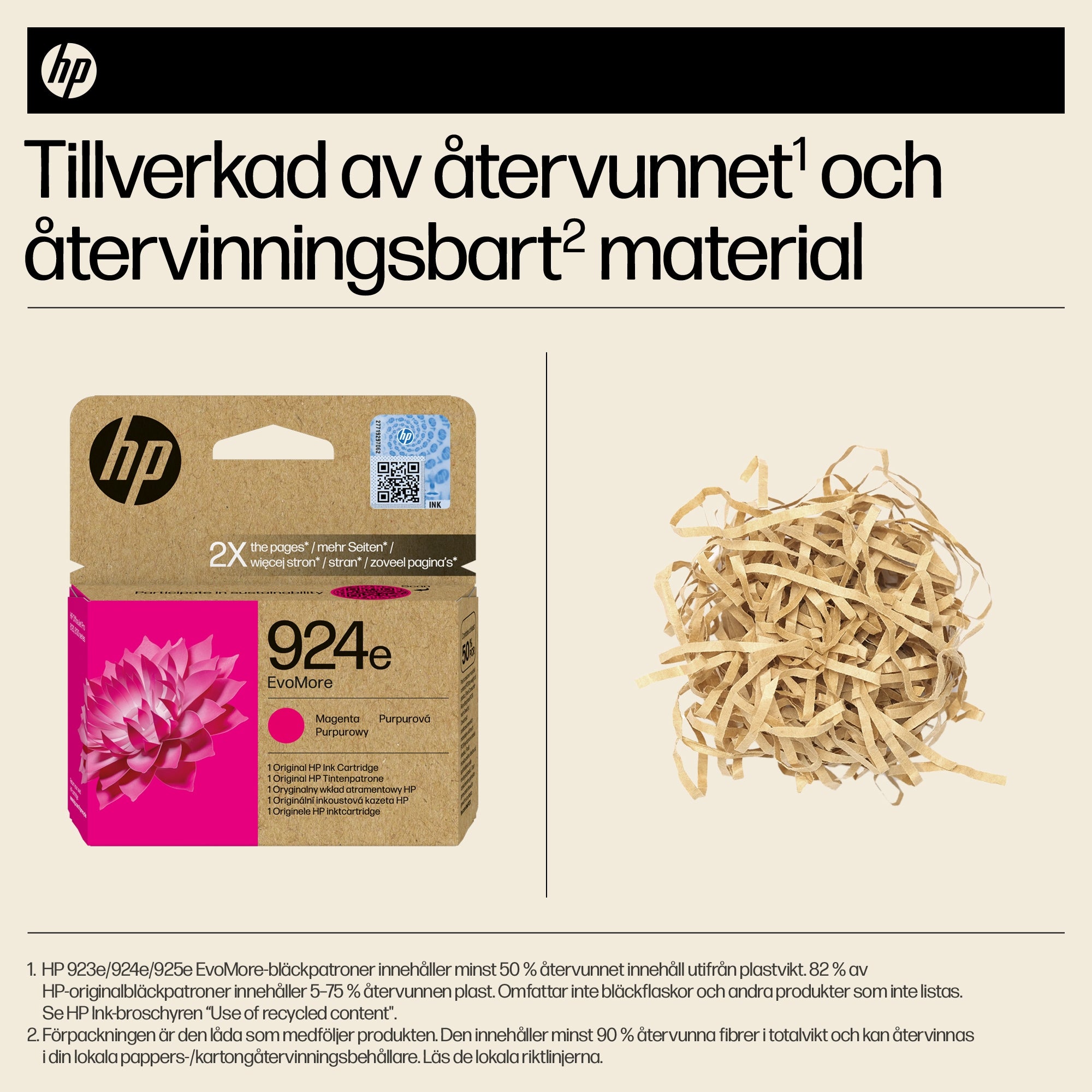   HP 924e EvoMore magenta originalbläckpatron HP 4K0U8NE 0196786147463|196786147463|0196786147456|196786147456|0196786147449|