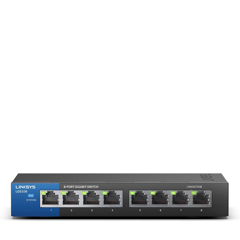  883632169|745883632169 Nätverksswitchar   8-portars Business Desktop Gigabit-switch (LGS108) www.electricalstuff.se Electric