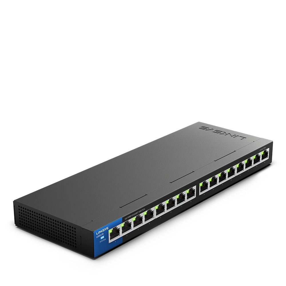  www.electricalstuff.se ElectricalStuff.se   Linksys 16-portars desktopmodell Gigabit-switch (LGS116) Linksys LGS116-EU 42601