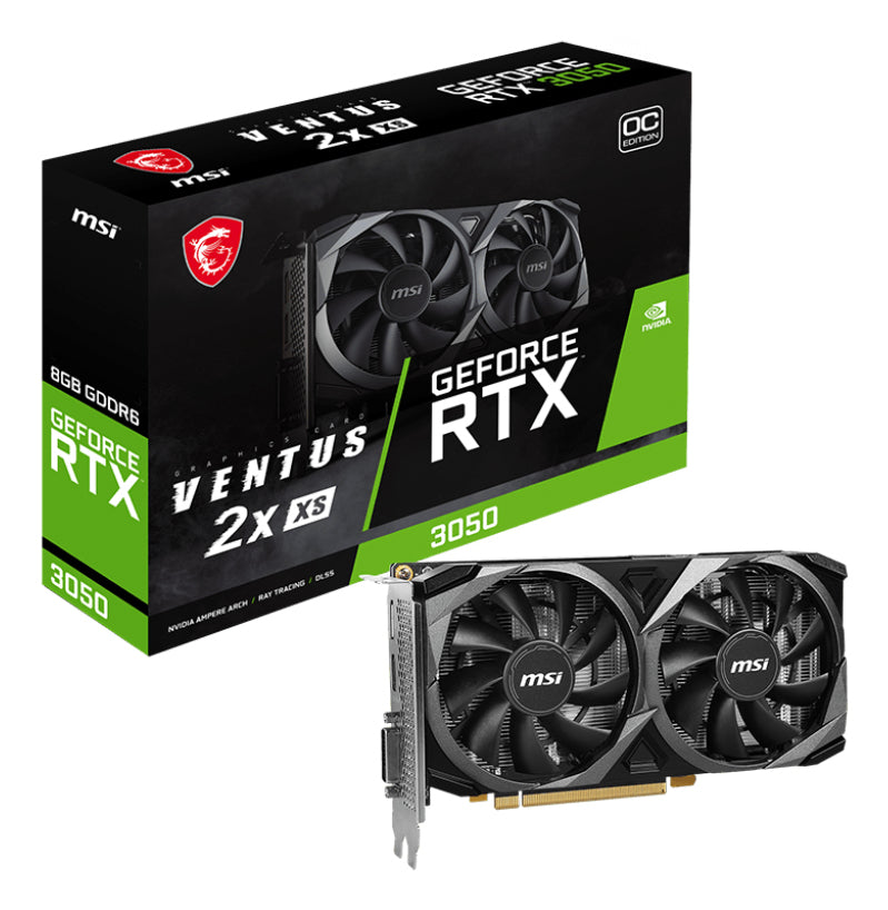  CE RTX 3050 VENTUS 2X XS 8G OC 4711377084796|0824142319192|824142319192 Grafikkort VENTUS  GEFORCE RTX 3050 VENTUS 2X XS 8G 