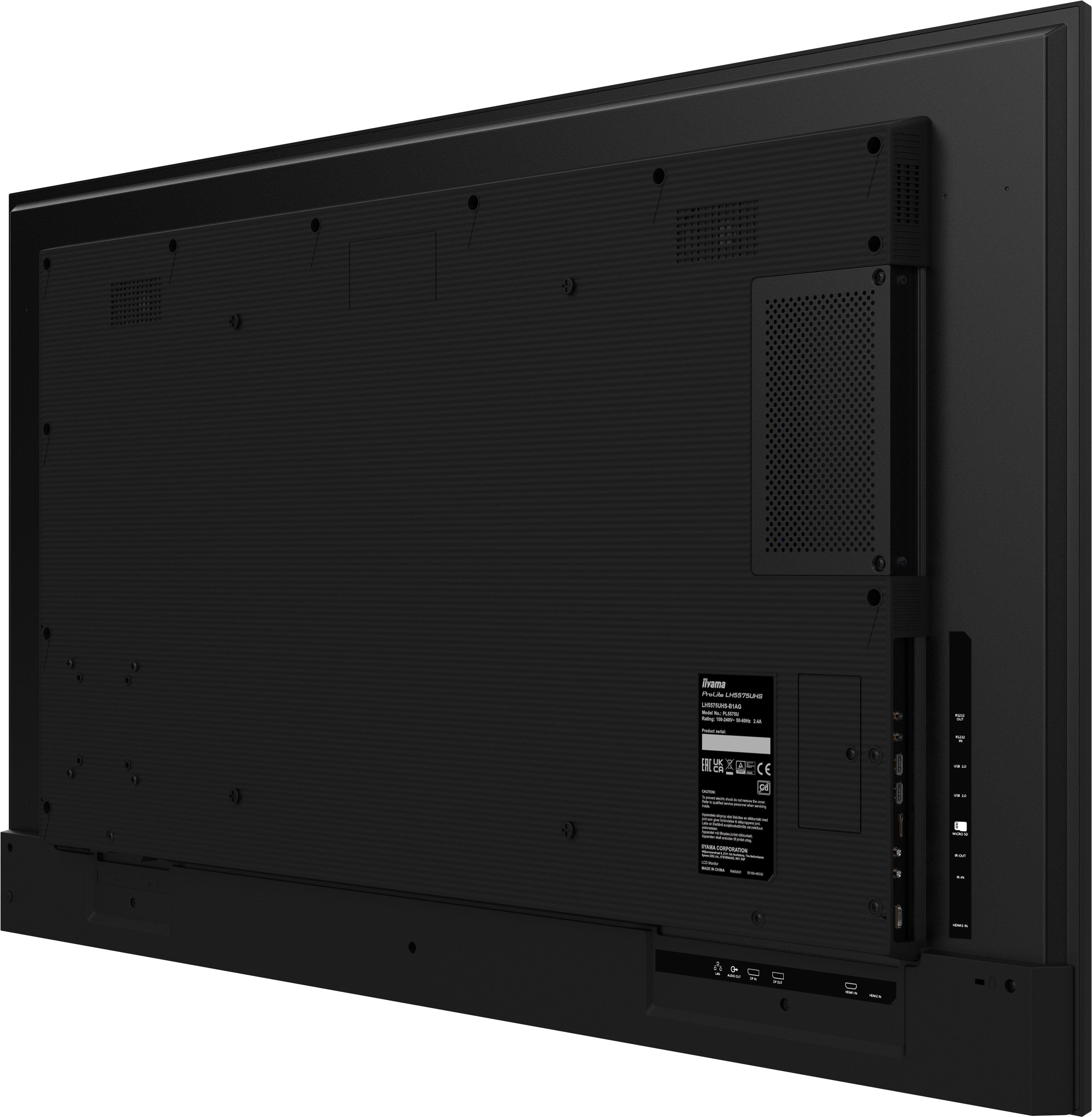  tricalStuff.se   iiyama LH5575UHS-B1AG skyltställ Platt skärm för digital skyltning 138,7 cm (54.6") LCD Wi-Fi 500 cd/m² 4K 