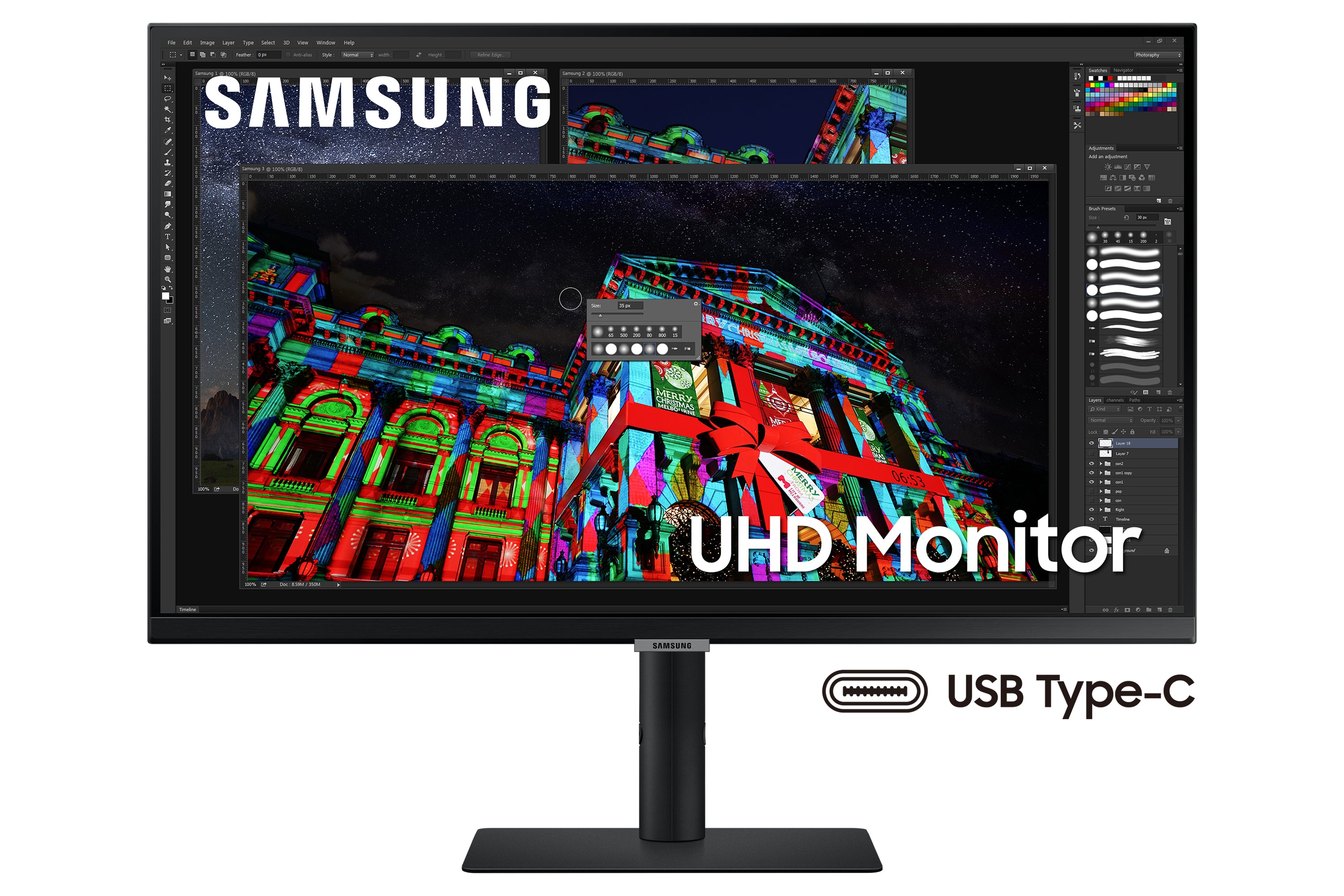  amsung S80UA platta pc-skärmar 68,6 cm (27") 3840 x 2160 pixlar 4K Ultra HD LCD Svart Samsung LS27A800UJPXEN 8806094770551 P