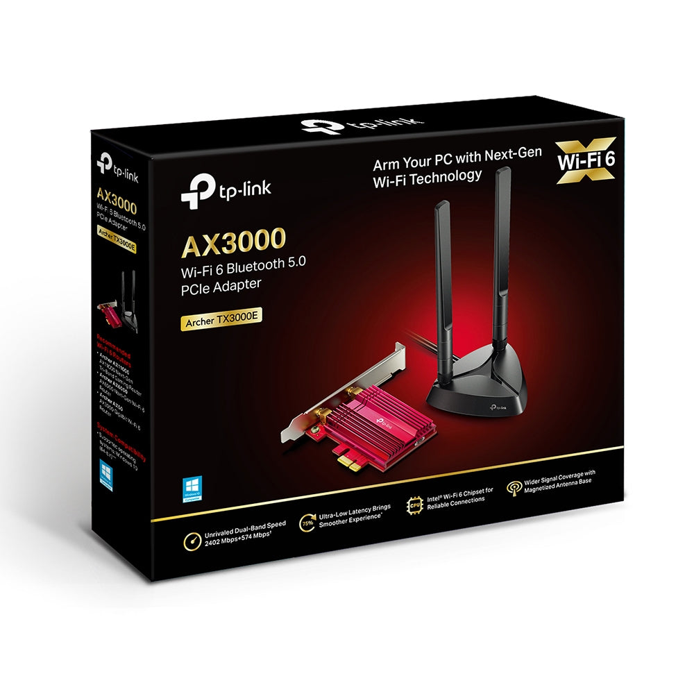  N / Bluetooth 2402 Mbit/s TP-Link ARCHER TX3000E 6935364088897 Nätverkskort   Archer TX3000E www.electricalstuff.se Electric