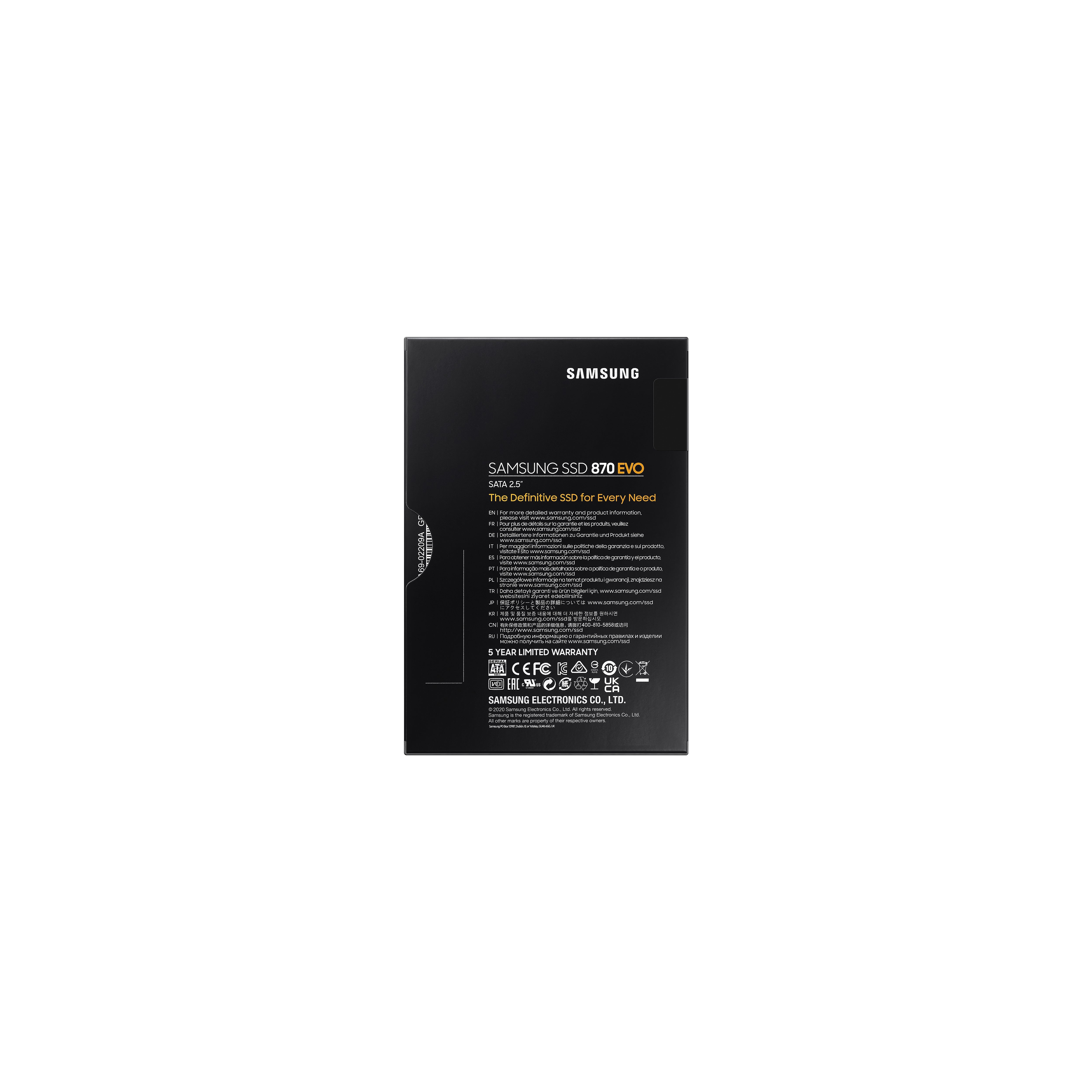  90545900 SSD-Hårddisk   870 EVO www.electricalstuff.se ElectricalStuff.se   Samsung 870 EVO 2 TB 2.5" Serial ATA III V-NAND 