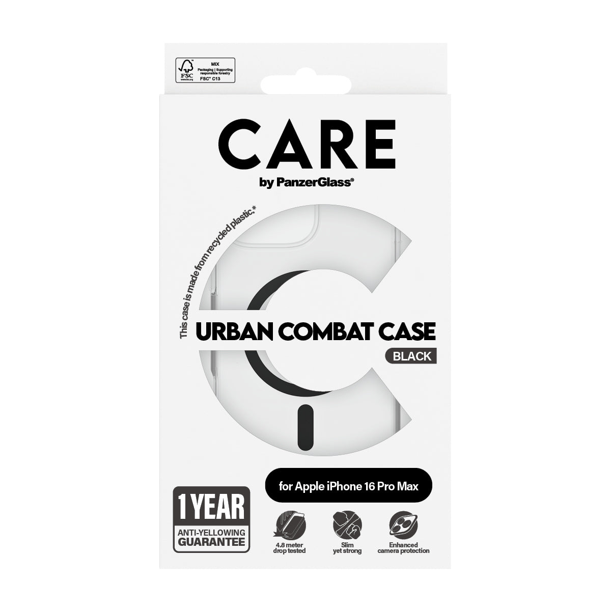 e ElectricalStuff.se   PanzerGlass CARE by PG BLK MagSafe iPhone16 6.9 Pro mobiltelefonfodral Omslag Transparent PanzerGlass