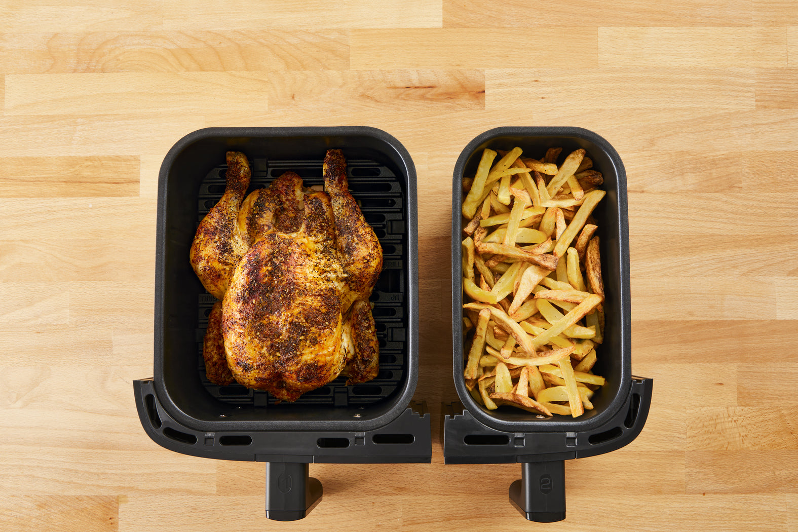  l EY905D Dubbel 8,3 l Fristående 2700 W Varmluftsfritös Rostfritt stål Tefal EY905D10 3045380024236 Fritöser Dual Easy Fry &