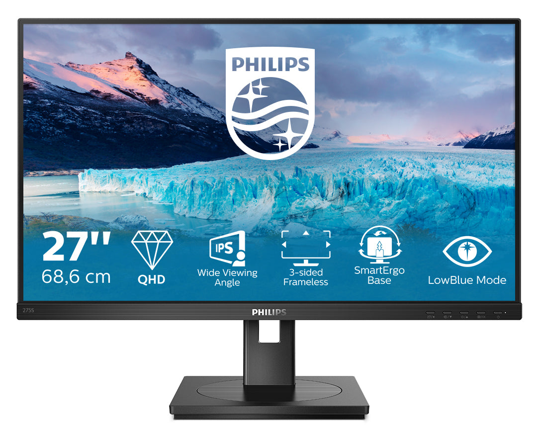   HD LCD Svart Philips 275S1AE/00 8712581764418 Platta Pc-Skärmar S Line  275S1AE/00 www.electricalstuff.se ElectricalStuff.s