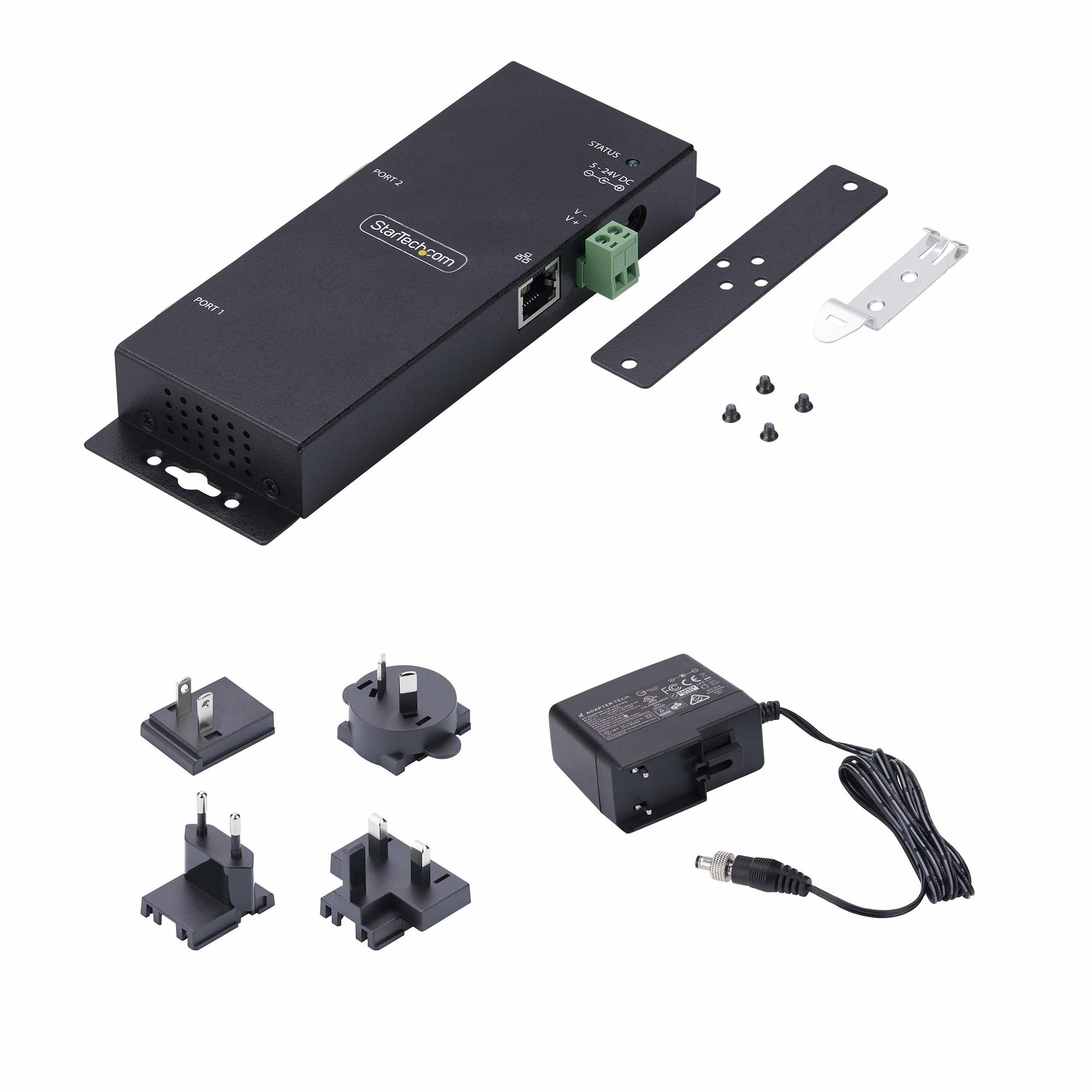  aters/Isolatorer   2-ports seriell till Ethernet-adapter, seriell IP-enhetsserver för fjärrstyrda RS232-enheter, vägg-/DIN-s