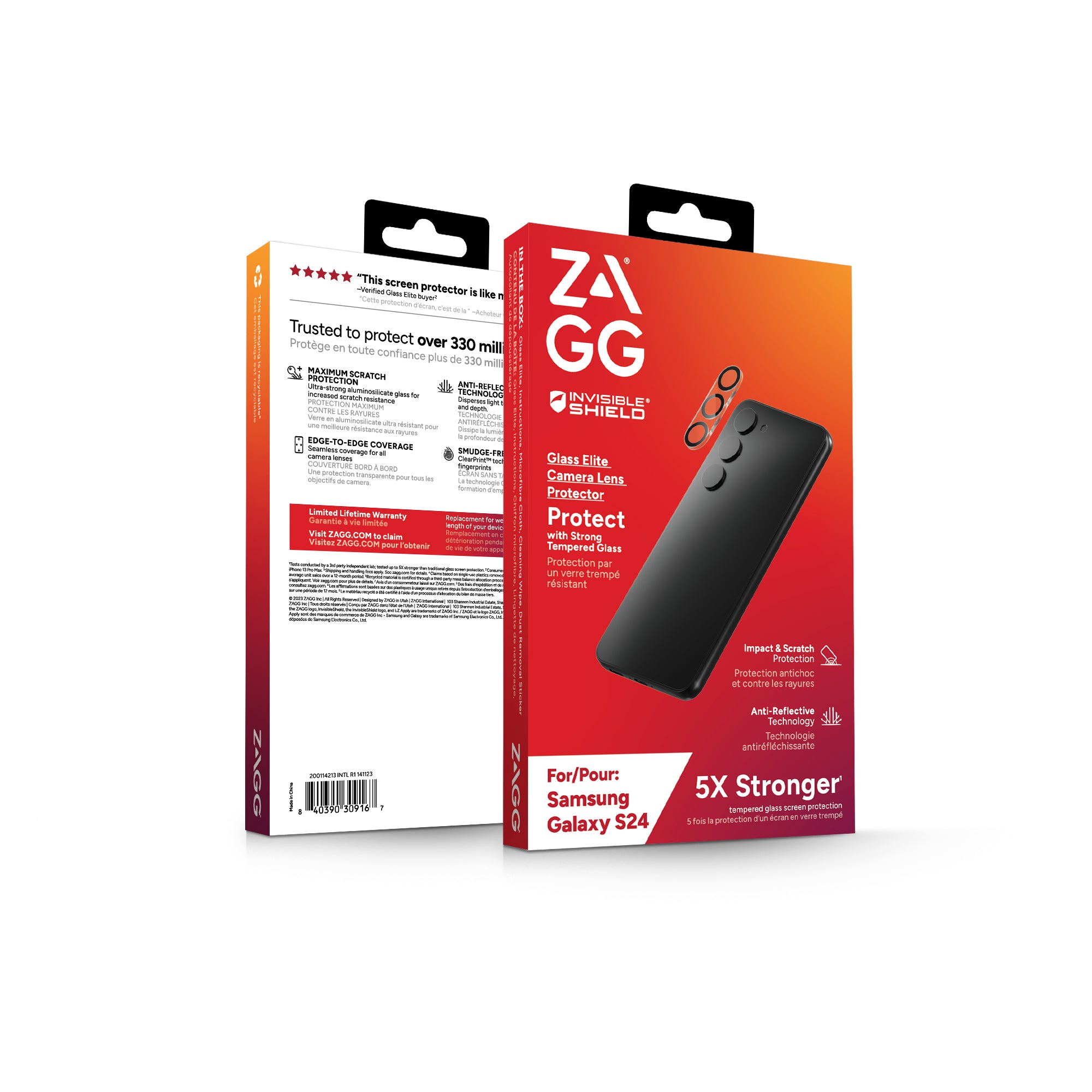  a Lens Protector Samsung Galaxy S24 Screen INTL ZAGG 200114213 0840390309167|840390309167 Skärm- och Baksidesskydd till Mobi