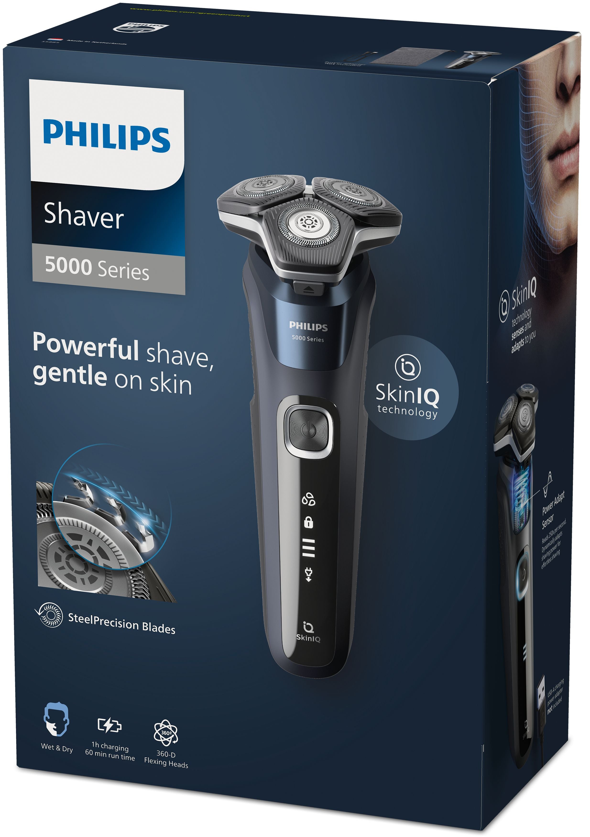  tricalStuff.se   Philips SHAVER Series 5000 S5885/10 rakapparater för män Roterande rakhuvud Trimmer Svart, Blå Philips S588