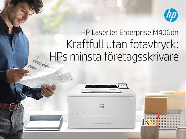  ffektiv; Utskrift från USB-port på framsidan www.electricalstuff.se ElectricalStuff.se   HP LaserJet Enterprise M406dn, Svar