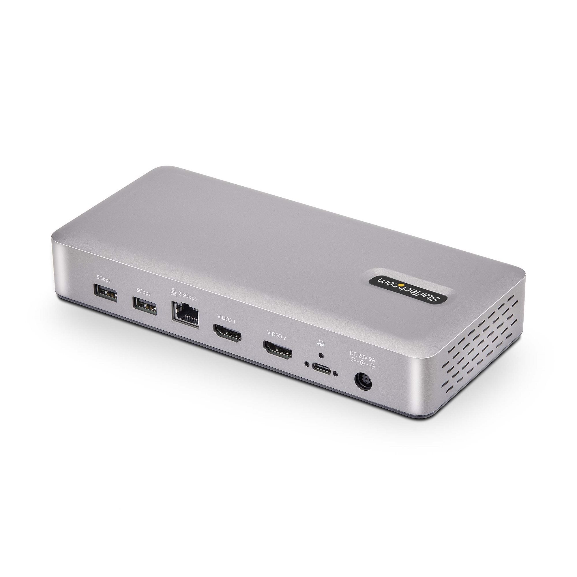  2x 4K 60 Hz 4:4:4 (RGB) eller 2x 4K 120 Hz 4:2:2, dockningsstation för flera bildskärmar, 6x USB, 2,5 GbE, 100 W PD StarTech