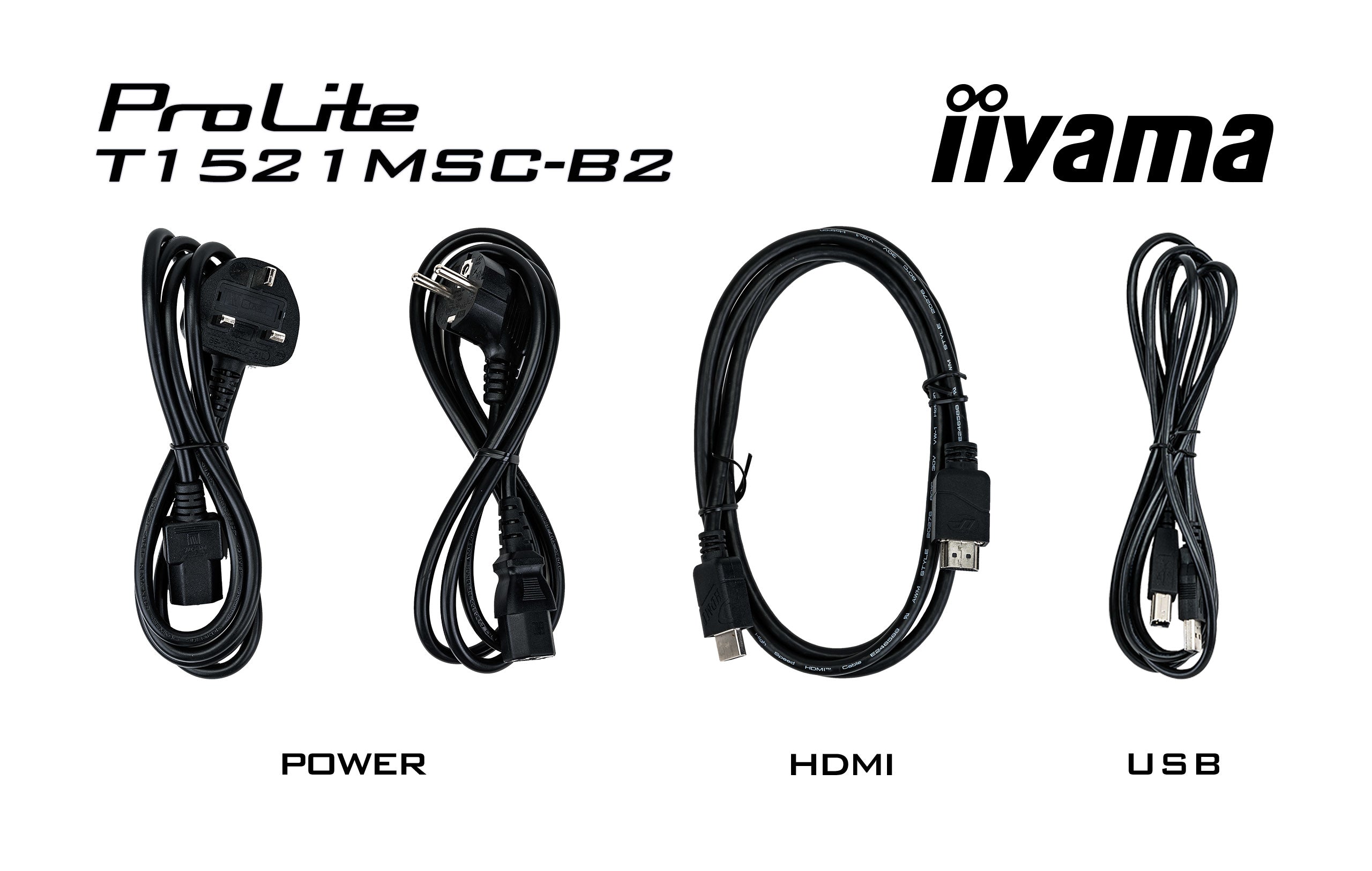   iiyama ProLite T1521MSC-B2 platta pc-skärmar 38,1 cm (15") 1024 x 768 pixlar XGA LED Pekskärm Bordsskiva Svart iiyama T1521