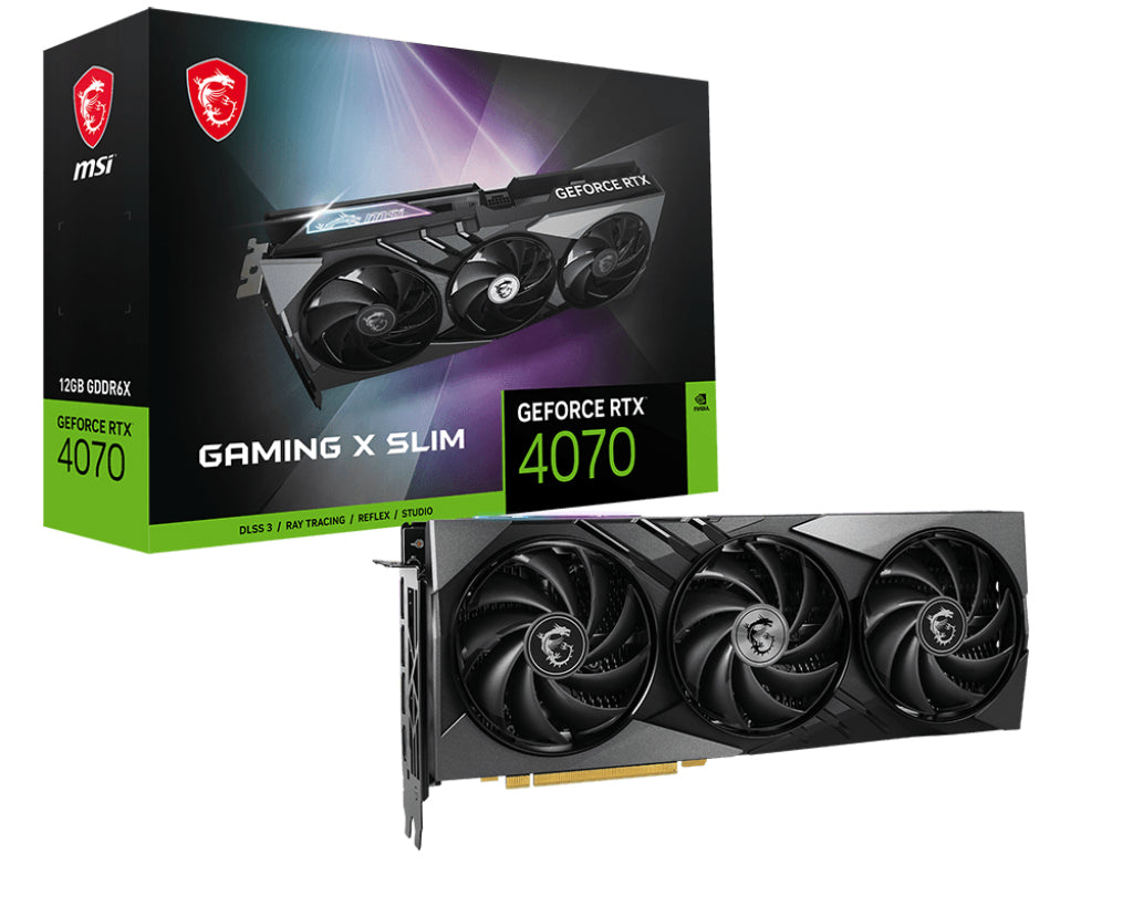  www.electricalstuff.se ElectricalStuff.se   MSI GAMING GEFORCE RTX 4070 X SLIM 12G grafikkort NVIDIA 12 GB GDDR6X MSI GEFORC