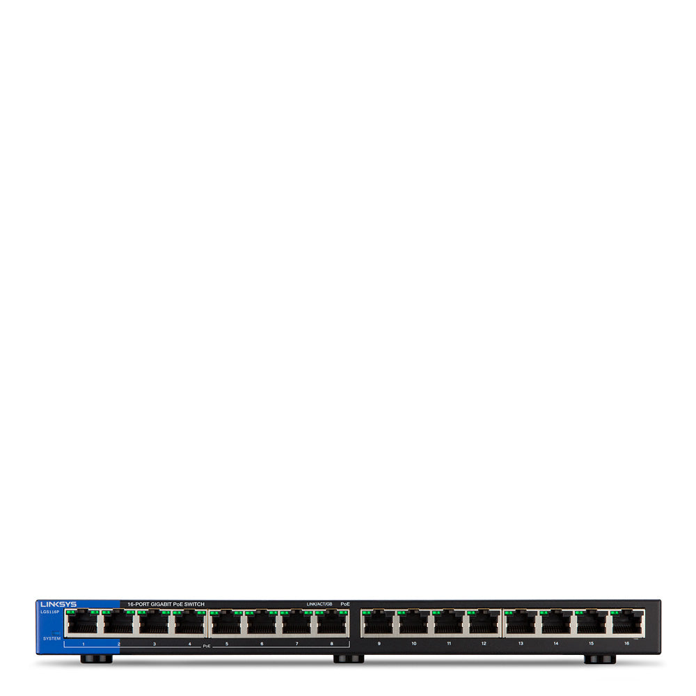  U 0745883637027|745883637027|4260184663576 Nätverksswitchar   24-portars desktopmodell Gigabit POE-switch (LGS116P) www.elec