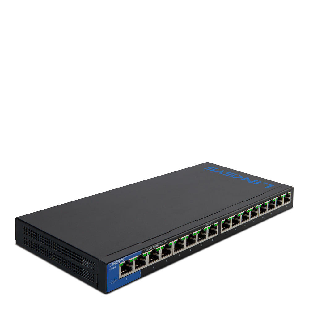  www.electricalstuff.se ElectricalStuff.se   Linksys 24-portars desktopmodell Gigabit POE-switch (LGS116P) Linksys LGS116P-EU