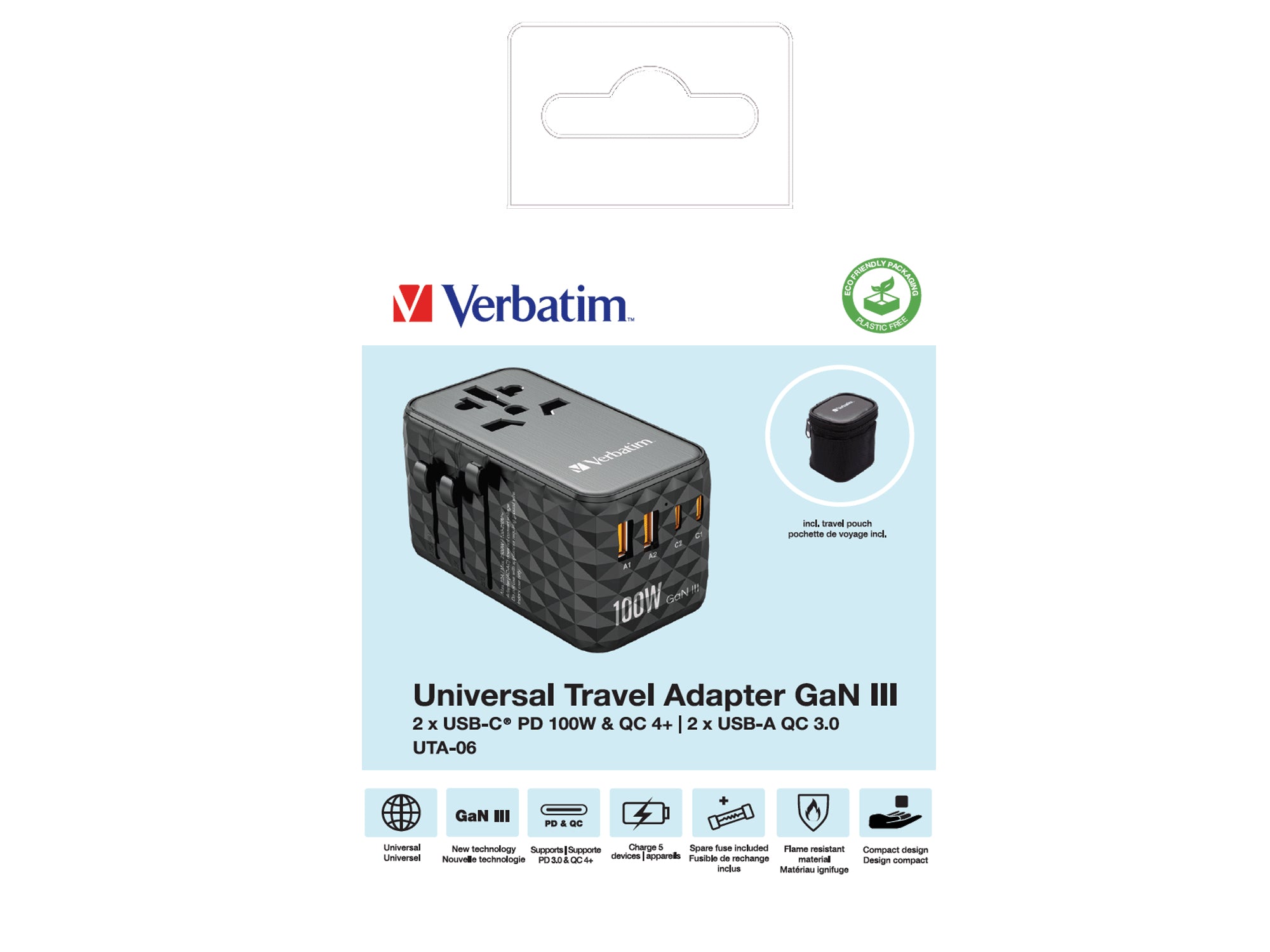  UTA-06 Svart inomhus Verbatim 32121 50023942321212|0023942321217|023942321217 Mobilladdare   UTA-06 www.electricalstuff.se 