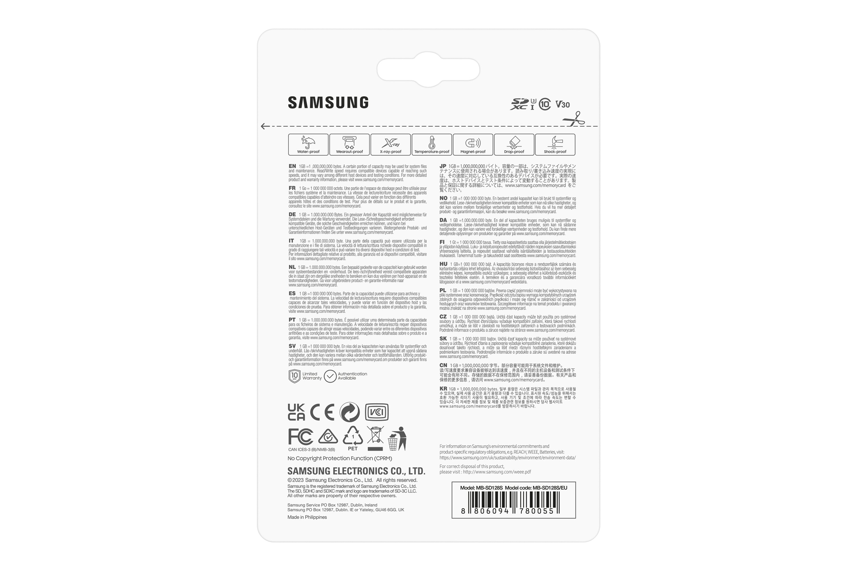  80055 Flashminne PRO Plus  MB-SD128S www.electricalstuff.se ElectricalStuff.se   Samsung PRO Plus MB-SD128S 128 GB SDXC UHS-
